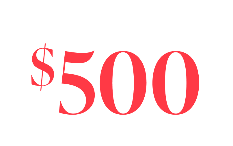 Sign up for a chance to win a $500 Black Friday shopping spree.