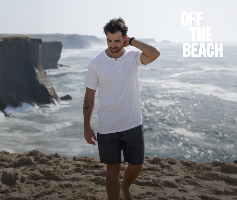 Man wearing a beach outfit from the brand Off The Beach