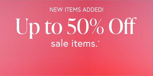 Jusqu'à 50% de rabais sur les articles en solde