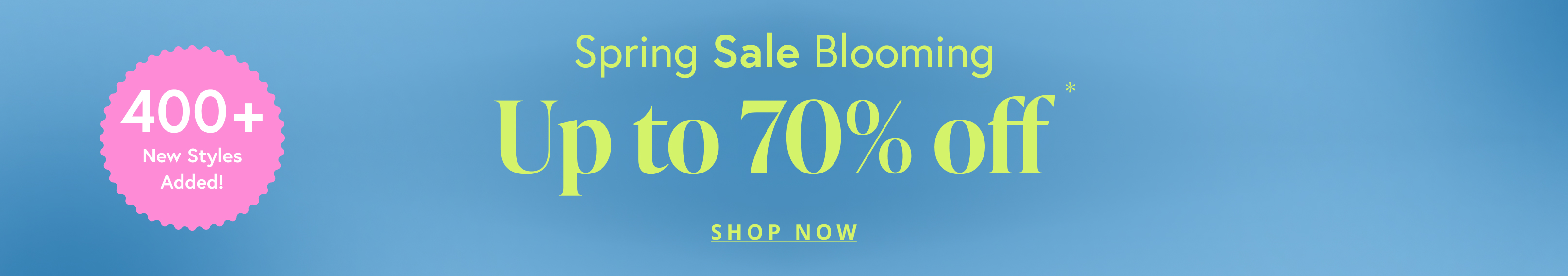 Up to 70% off sale items. 