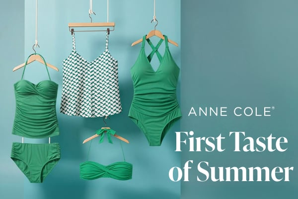 Flats picture of swimwear from Anne Cole brand. 