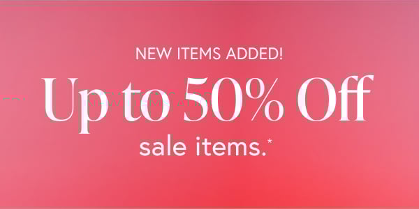 Up to 50% off sale items