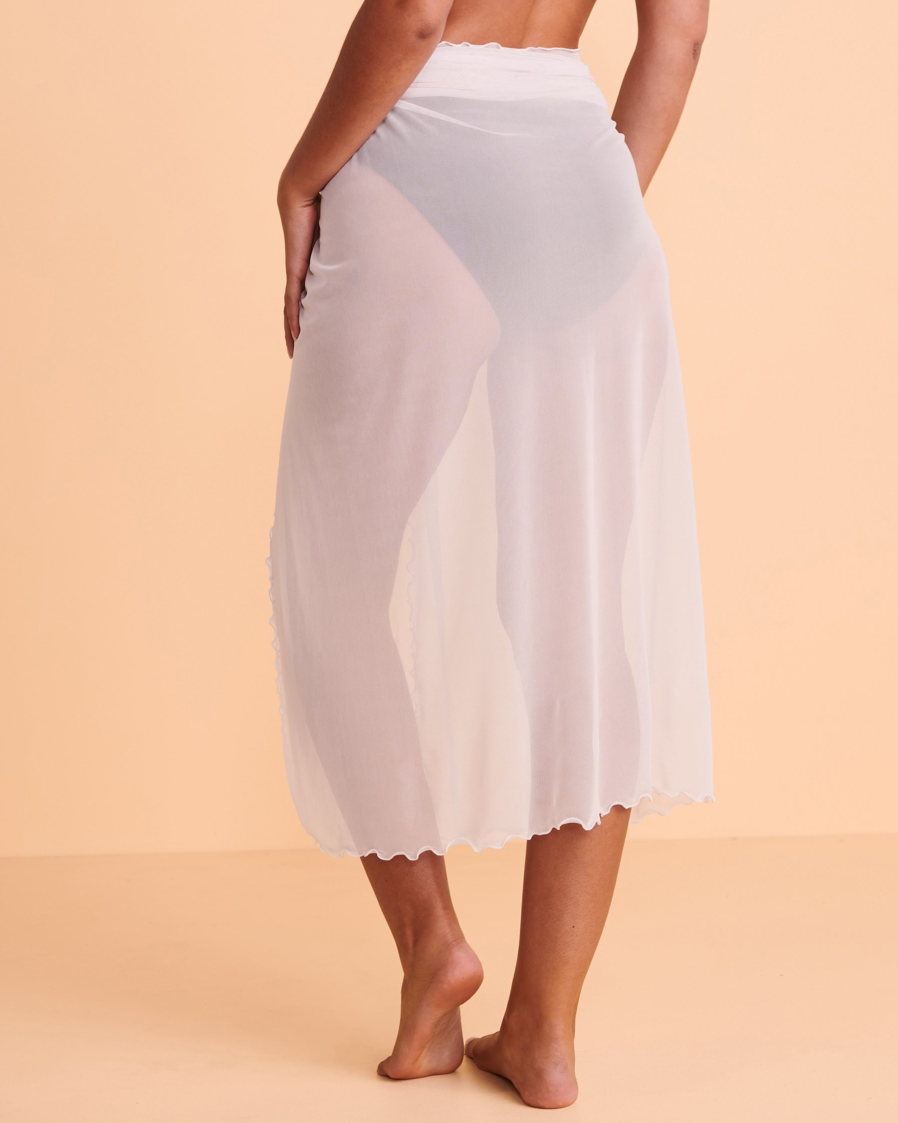 COVER ME Paréo en résille Blanc 22025358 - View2