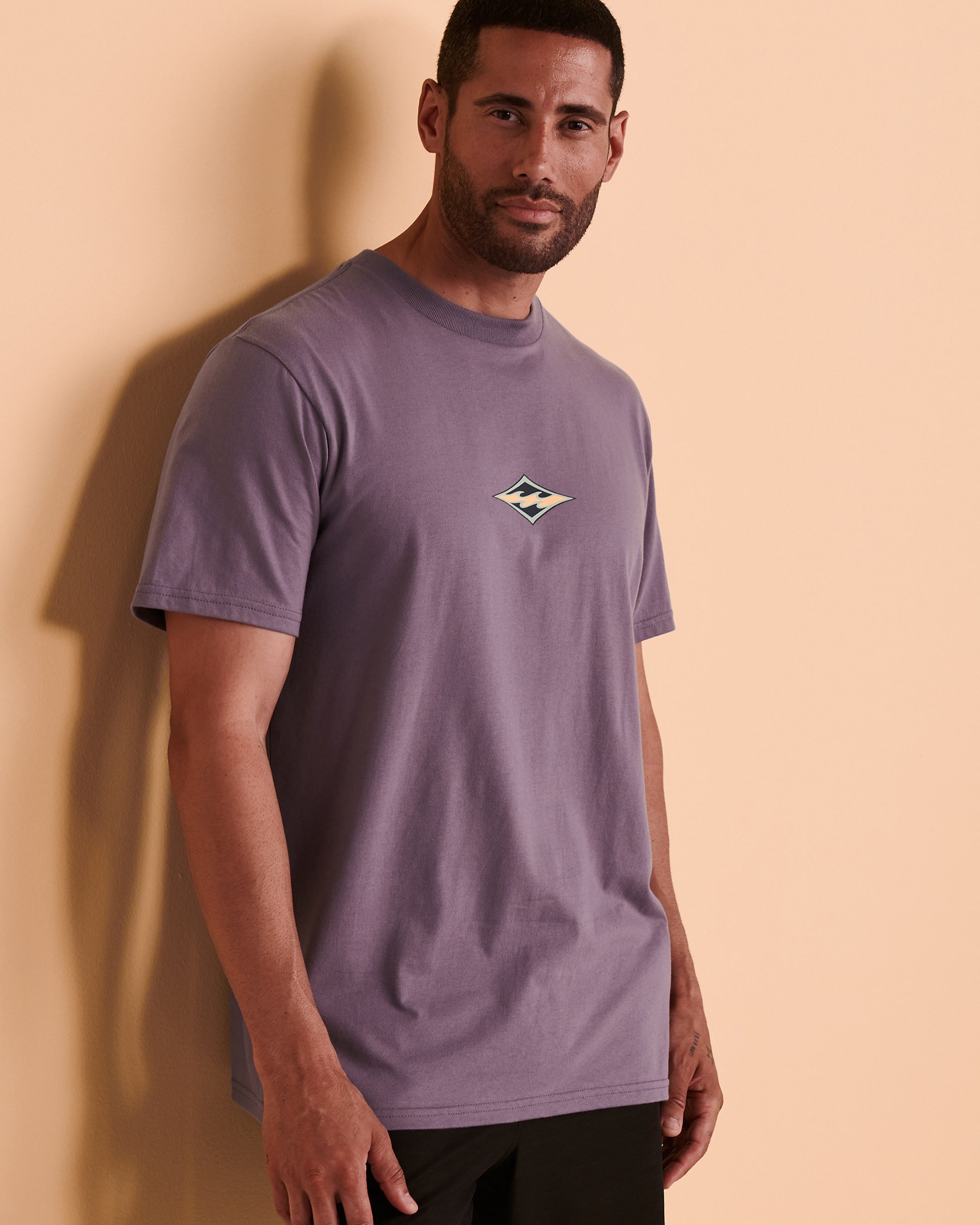 BILLABONG T-shirt DIAMOND WAVE Mauve ABYZT01274 - Voir1