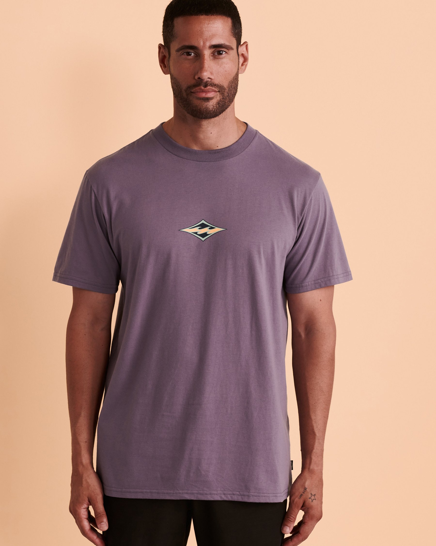 BILLABONG T-shirt DIAMOND WAVE Mauve ABYZT01274 - Voir4