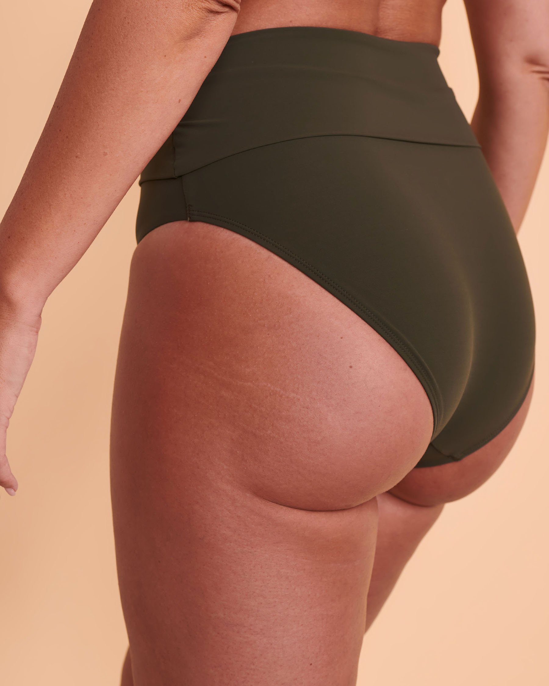 JETS AUSTRALIA JETSET Folded Waistband Bikini Bottom Olive J3749 - View3