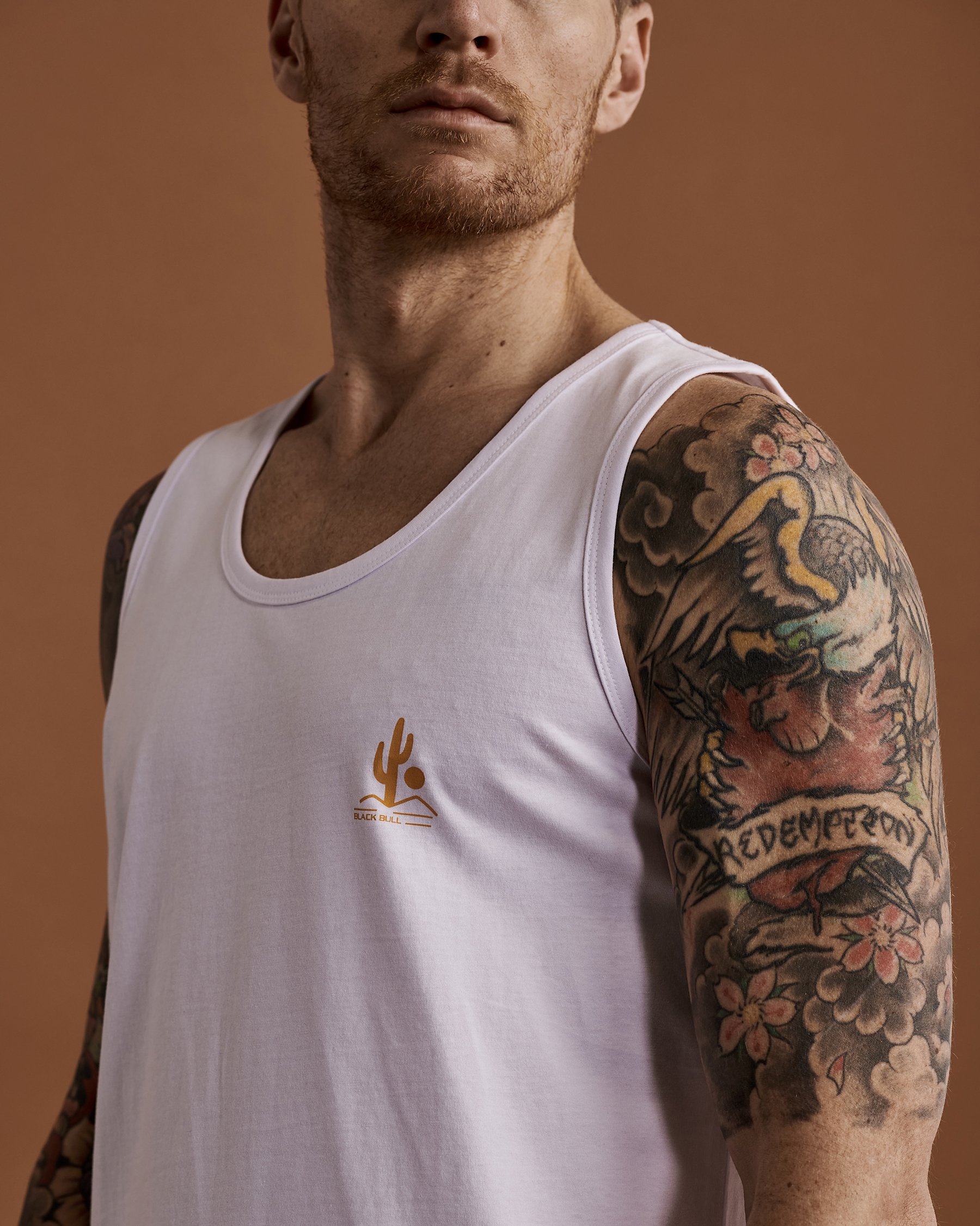 BLACK BULL APPAREL Camisole SHAWN Blanc 30101 - View3