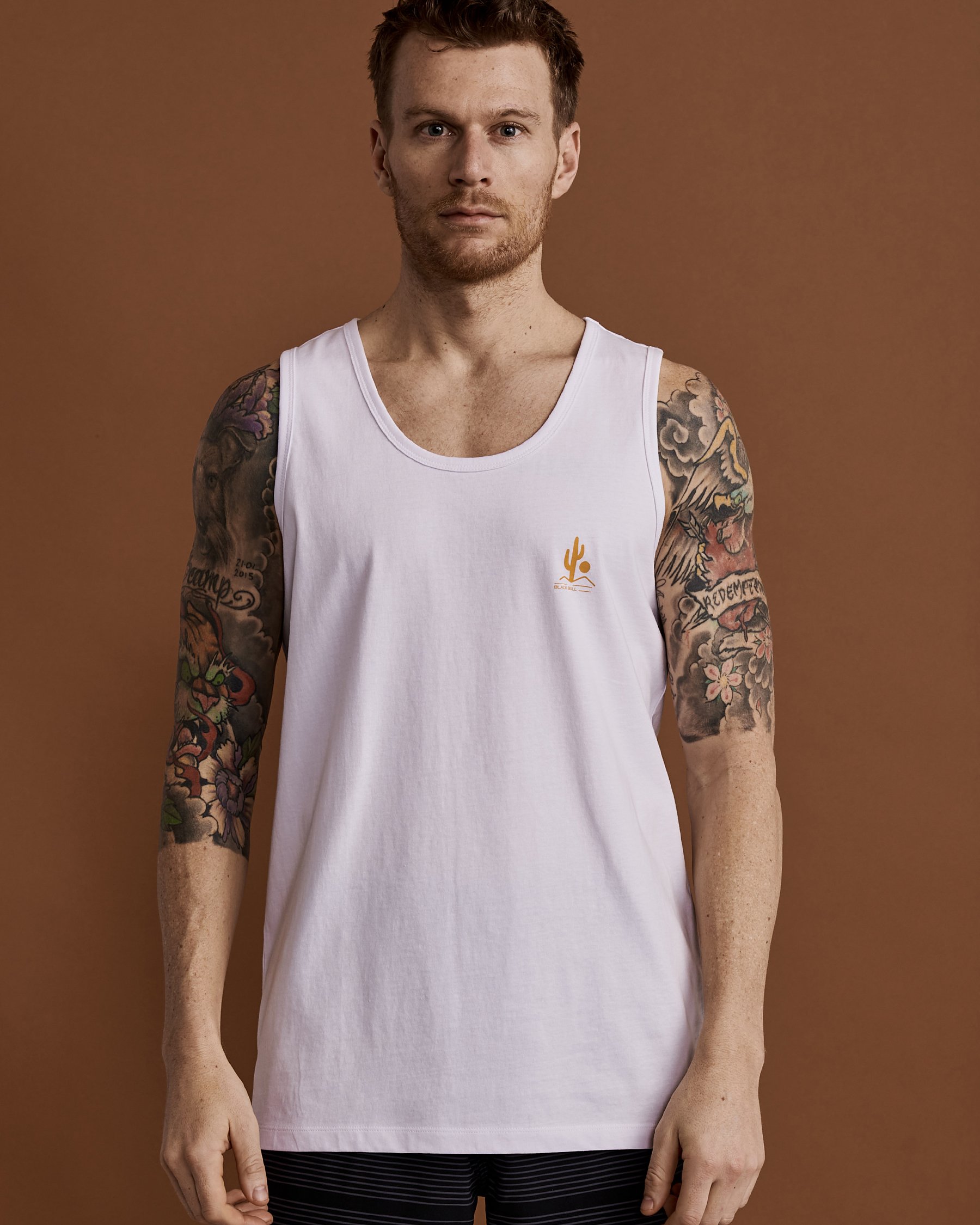 BLACK BULL APPAREL Camisole SHAWN Blanc 30101 - View4