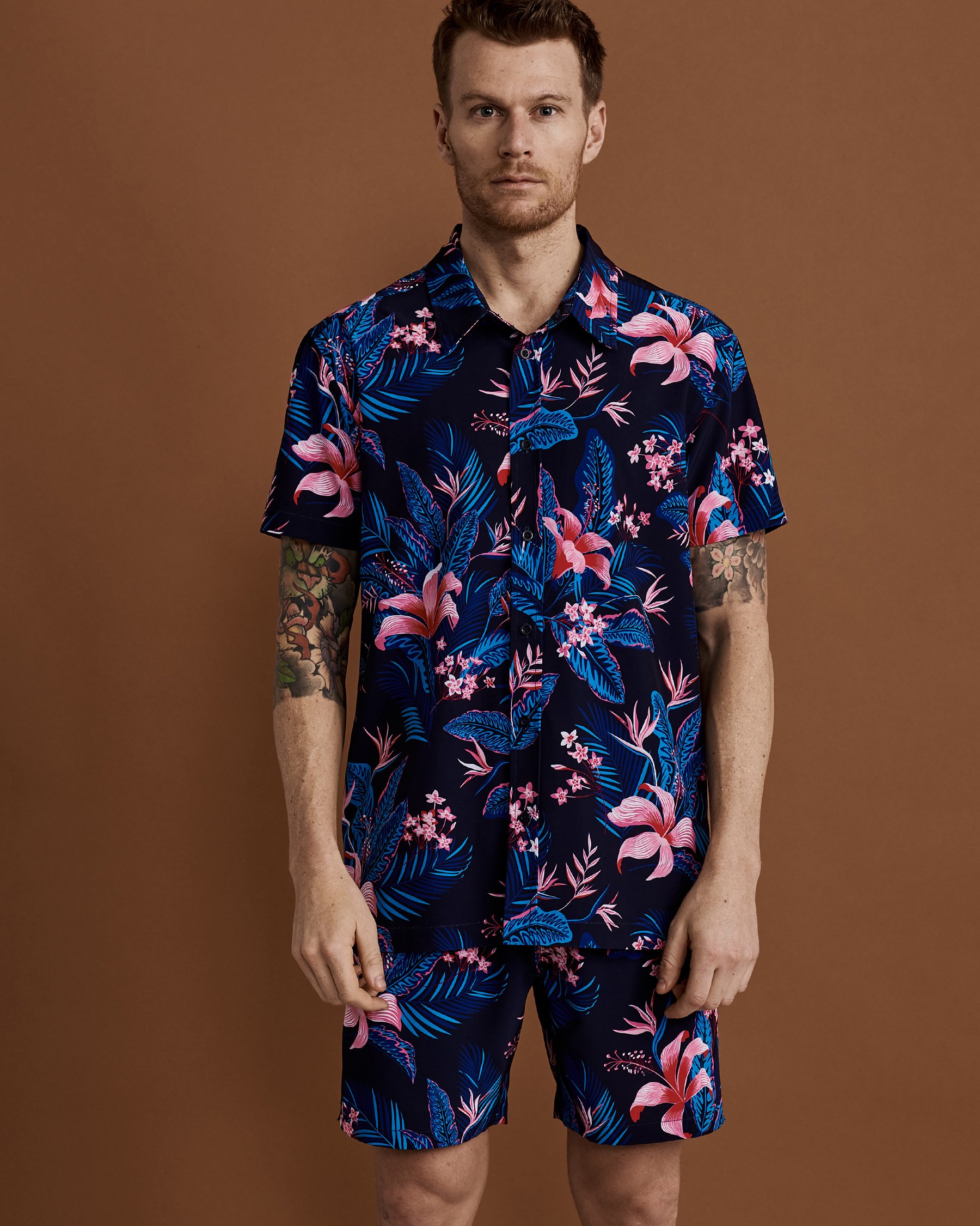BLACK BULL APPAREL REGGIE Short Sleeve Shirt Dark tropics 34024 - View5