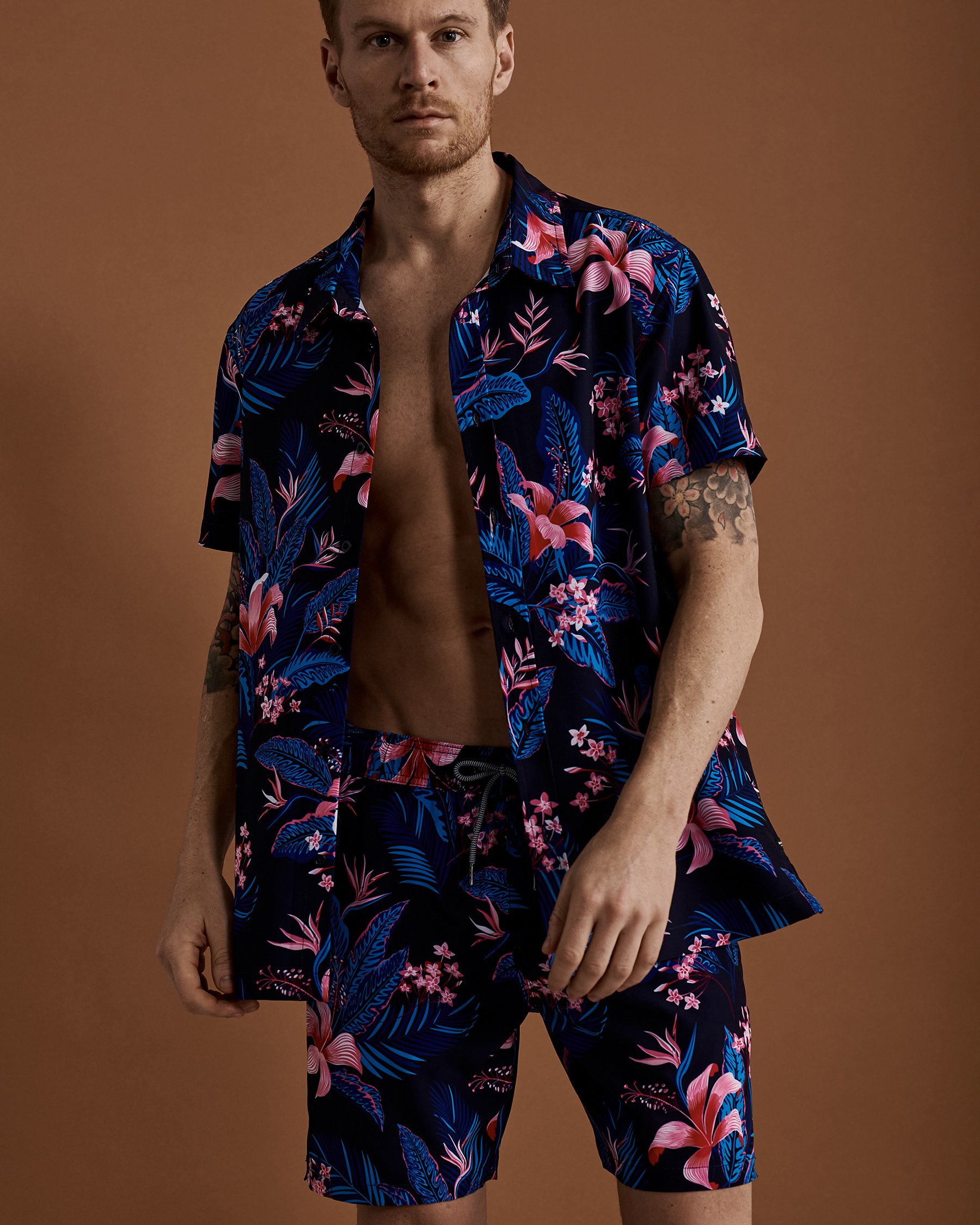 BLACK BULL APPAREL REGGIE Short Sleeve Shirt Dark tropics 34024 - View6