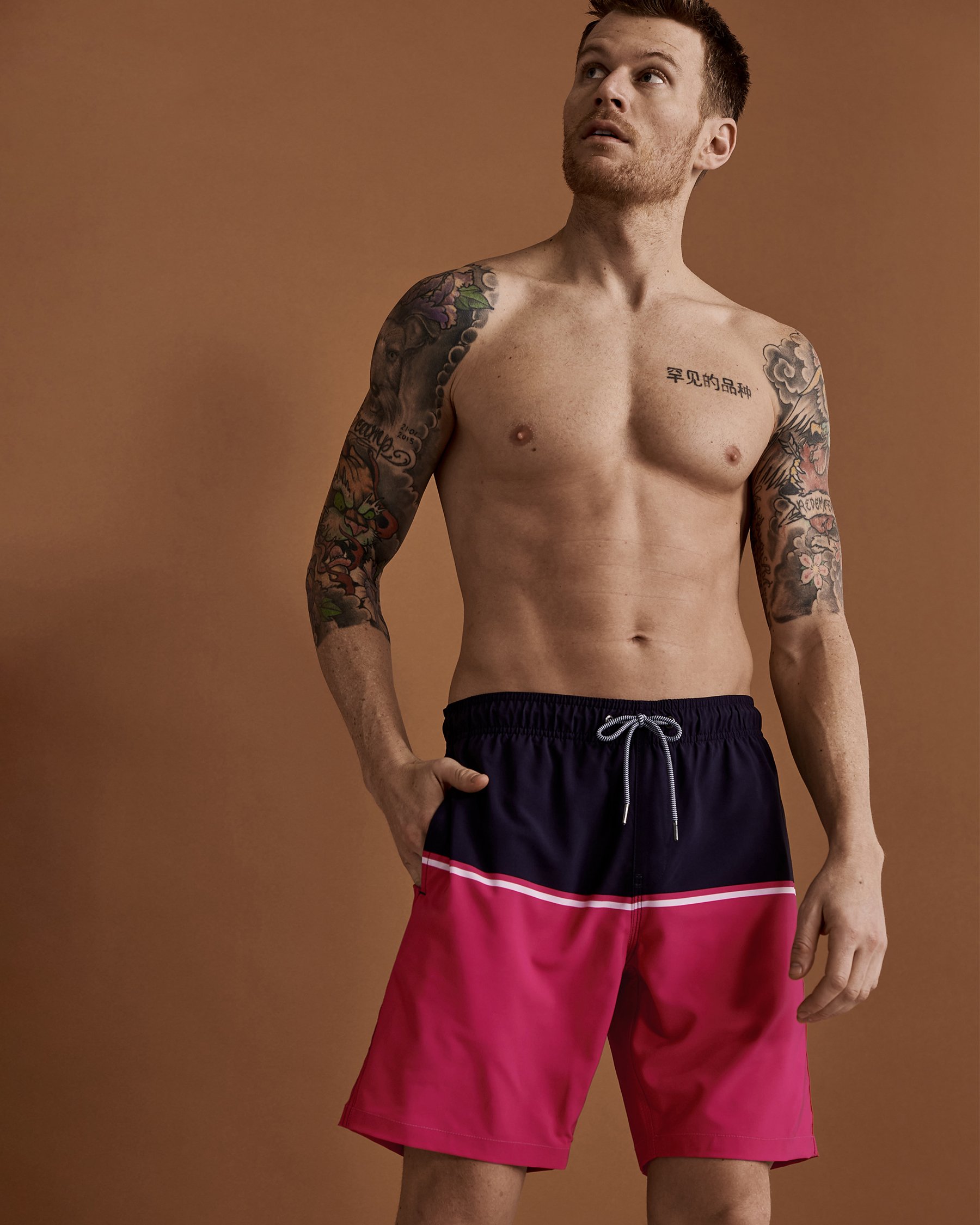 BLACK BULL APPAREL NELSON Volley Swimsuit Colorblock 3906-1020 - View4
