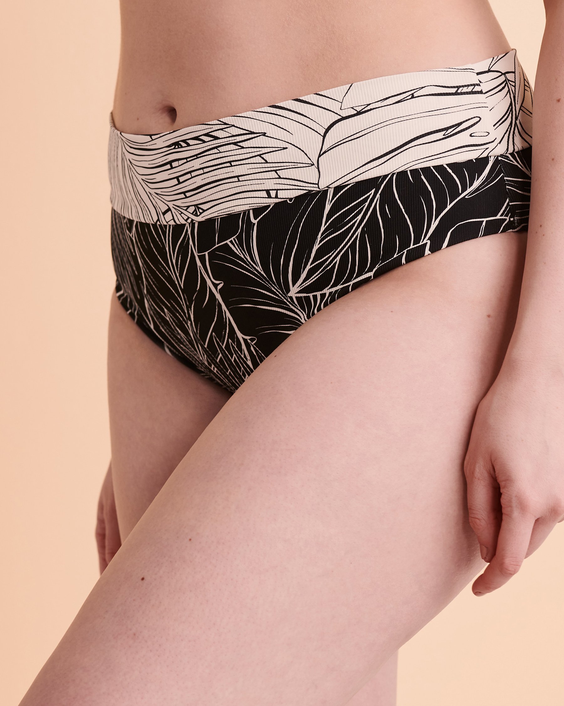 SKYE MESMERIZE Rachel High Leg Bikini Bottom Black print SK72754 - View4