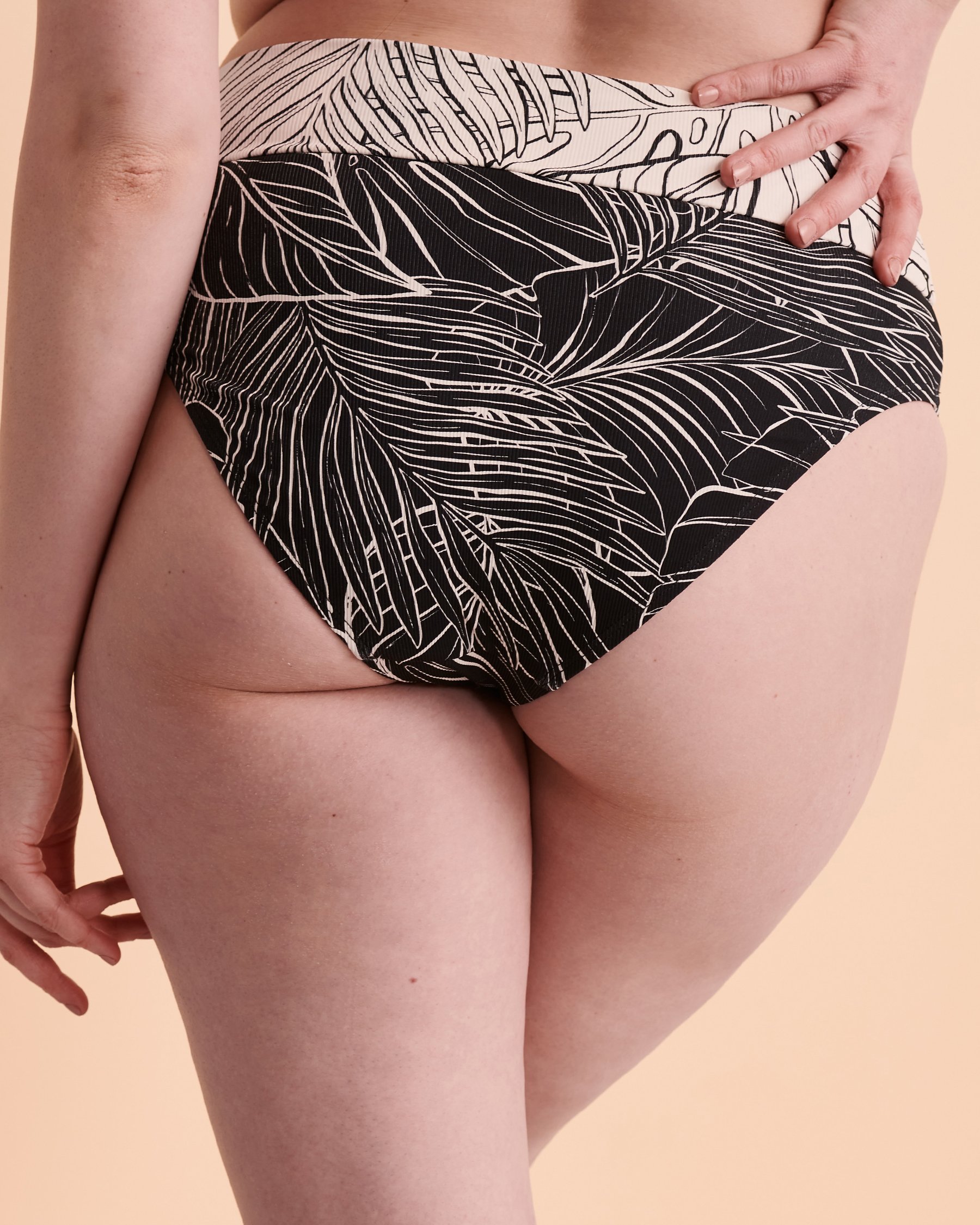 SKYE MESMERIZE Rachel High Leg Bikini Bottom Black print SK72754 - View5