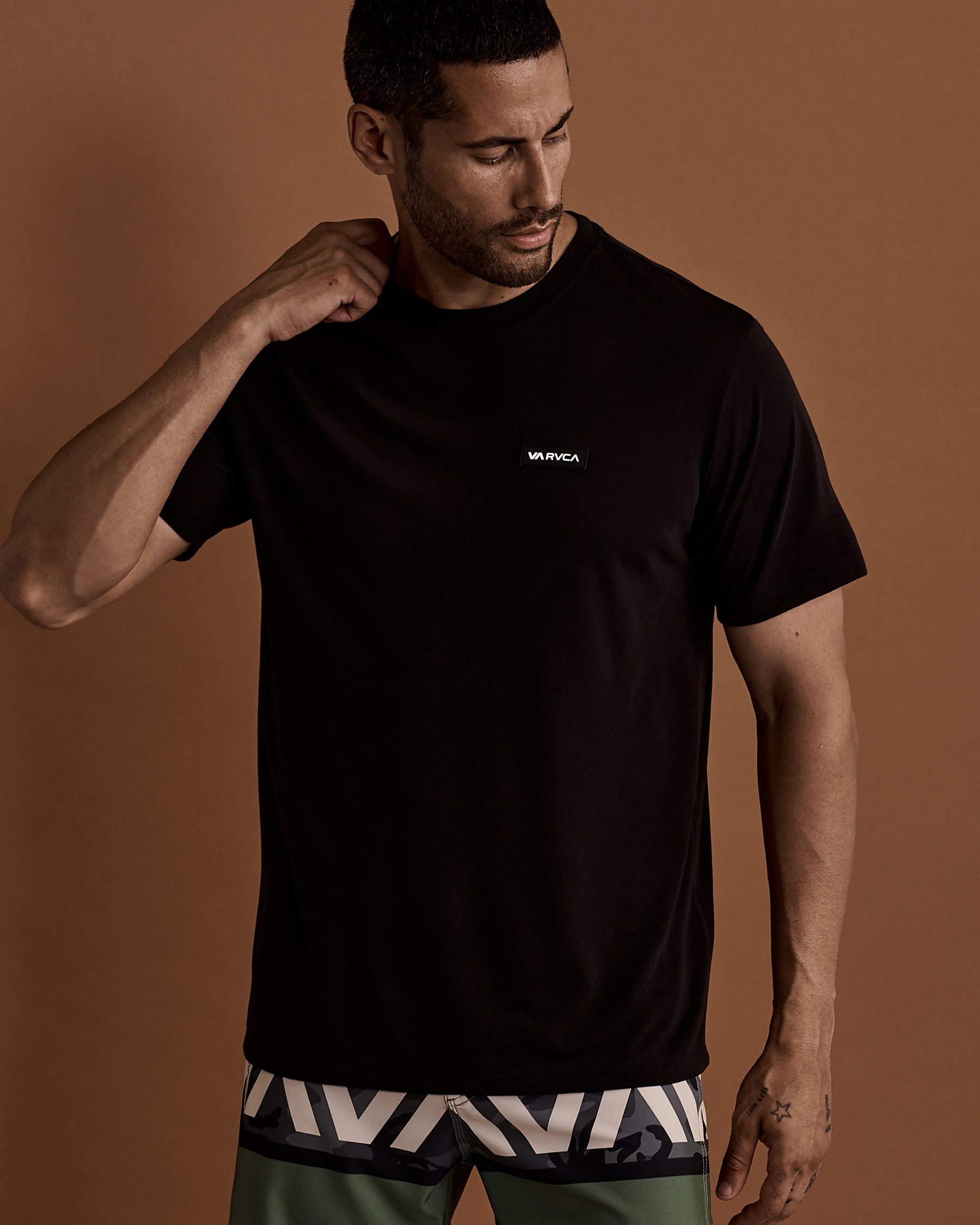 RVCA Chandail manches courtes ICON Noir AVYZT00184 - View1