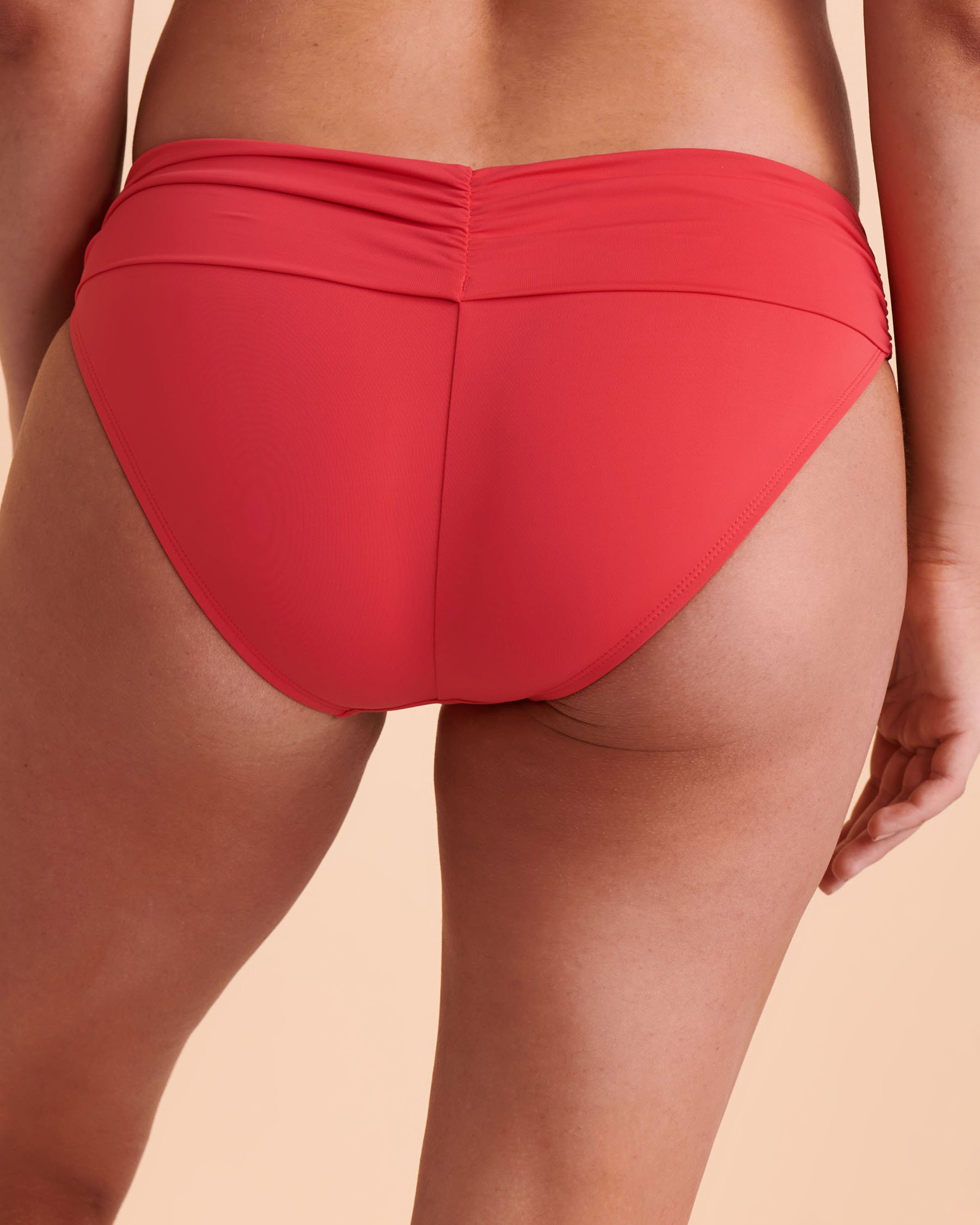 JANTZEN SOLID Foldable Waistband Bikini Bottom Watermelon JZ21001H - View2