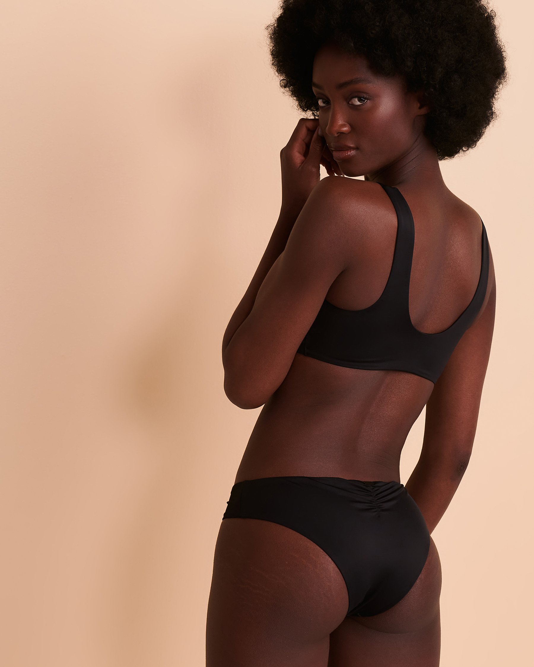 TROPIK SOLID Bralette Bikini Top Black 01100116 - View2