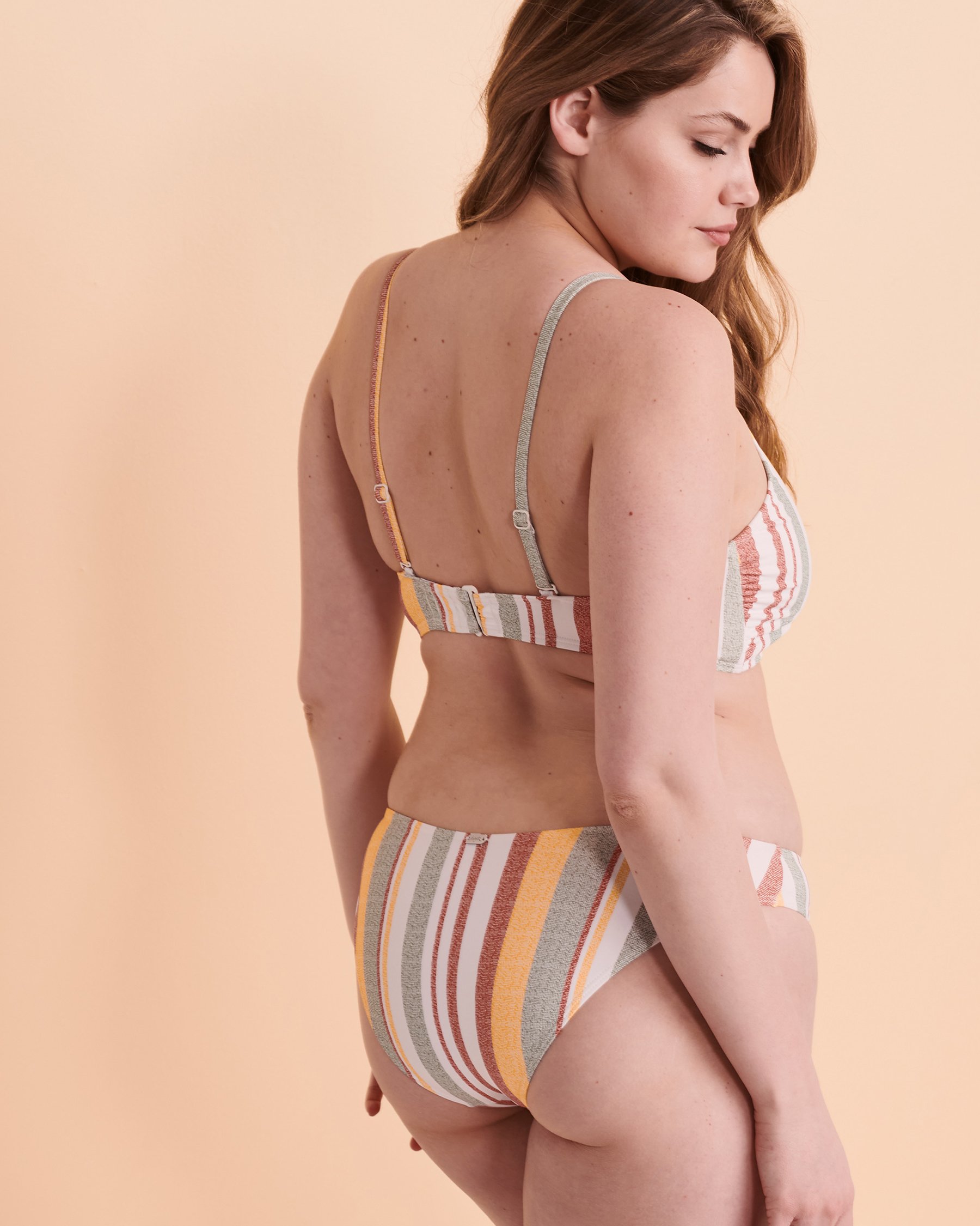 TROPIK IRREGULAR STRIPE D Cup Bikini Top Soft stripes 01200018 - View2