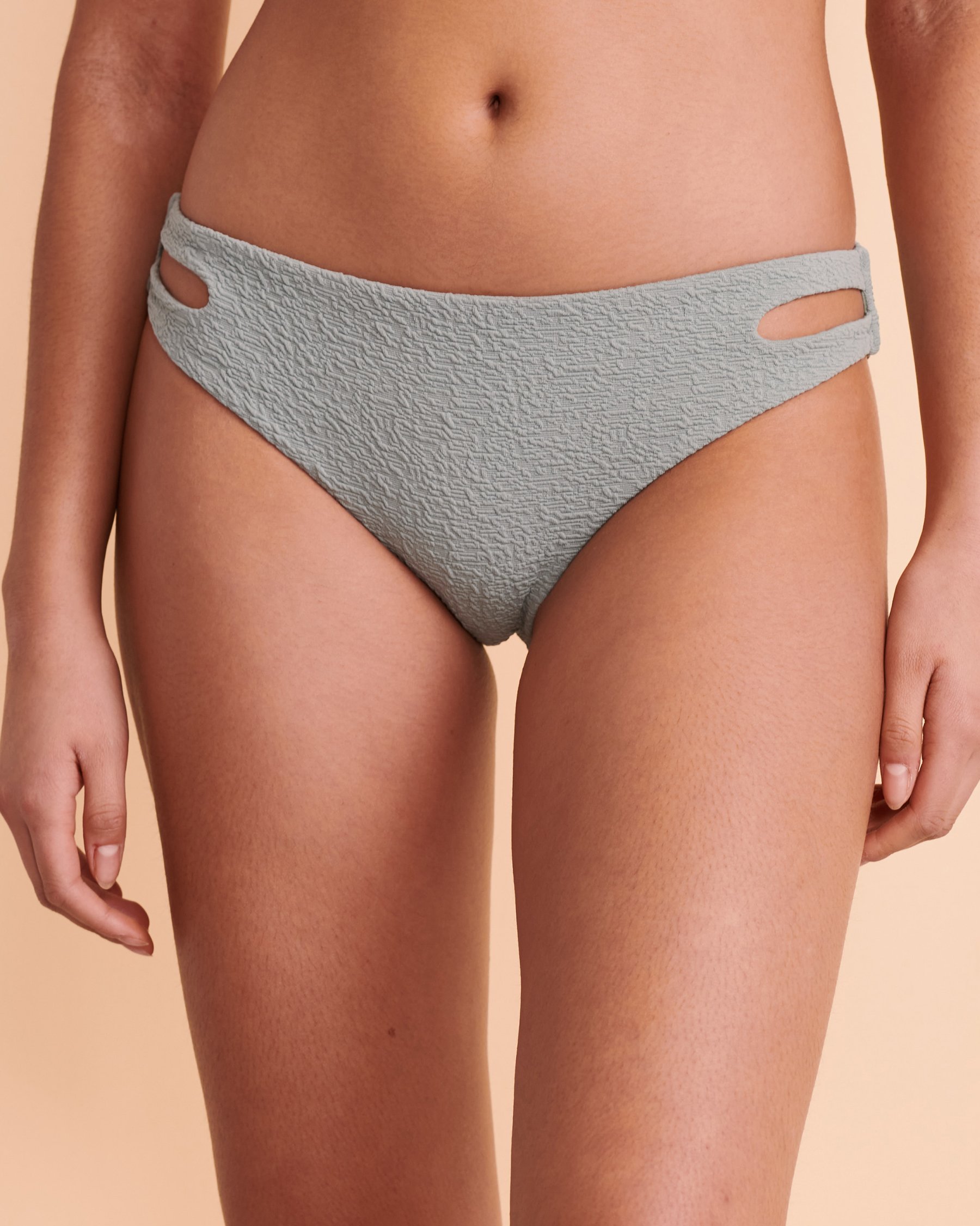 TROPIK TEXTURED Cheeky Bikini Bottom Silver blue 01300094 - View1