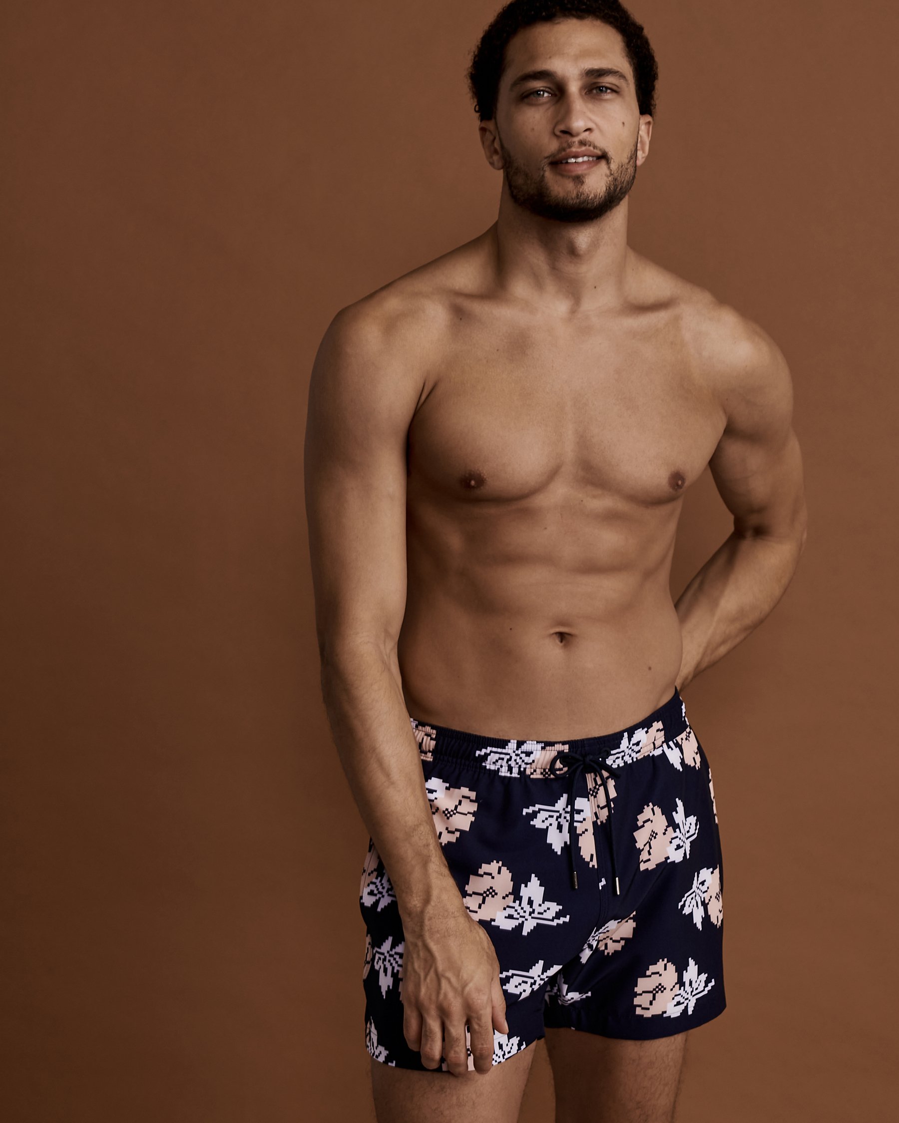 Maillot volley FLORAL Bleu minuit CS270012RY - Voir4