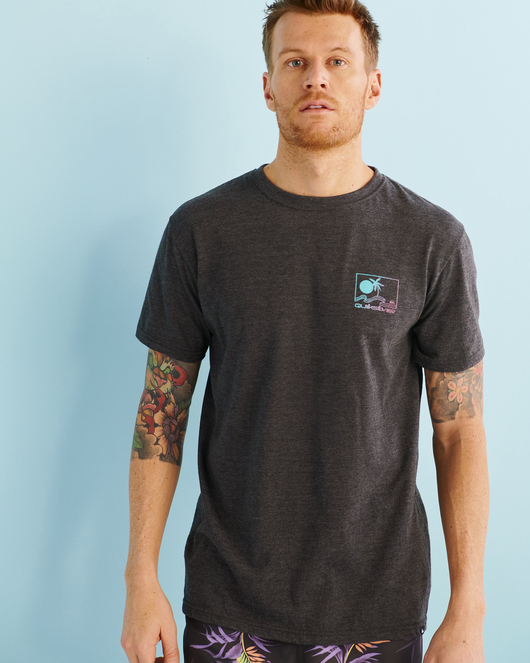 QUIKSILVER VIBES BUILDER MOD T-shirt Charcoal AQYZT08402 - View5