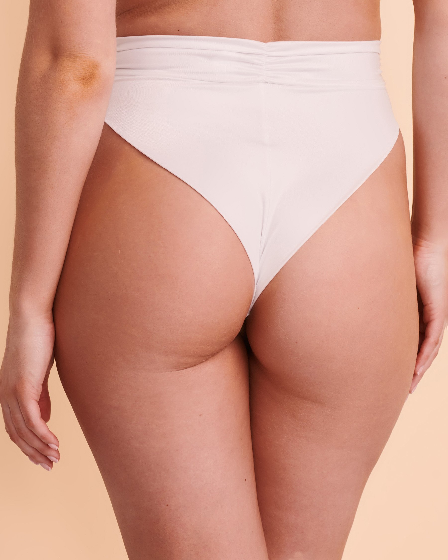 GUESS PURE WHITE High Waist Bikini Bottom White E2GO15MC04U - View3