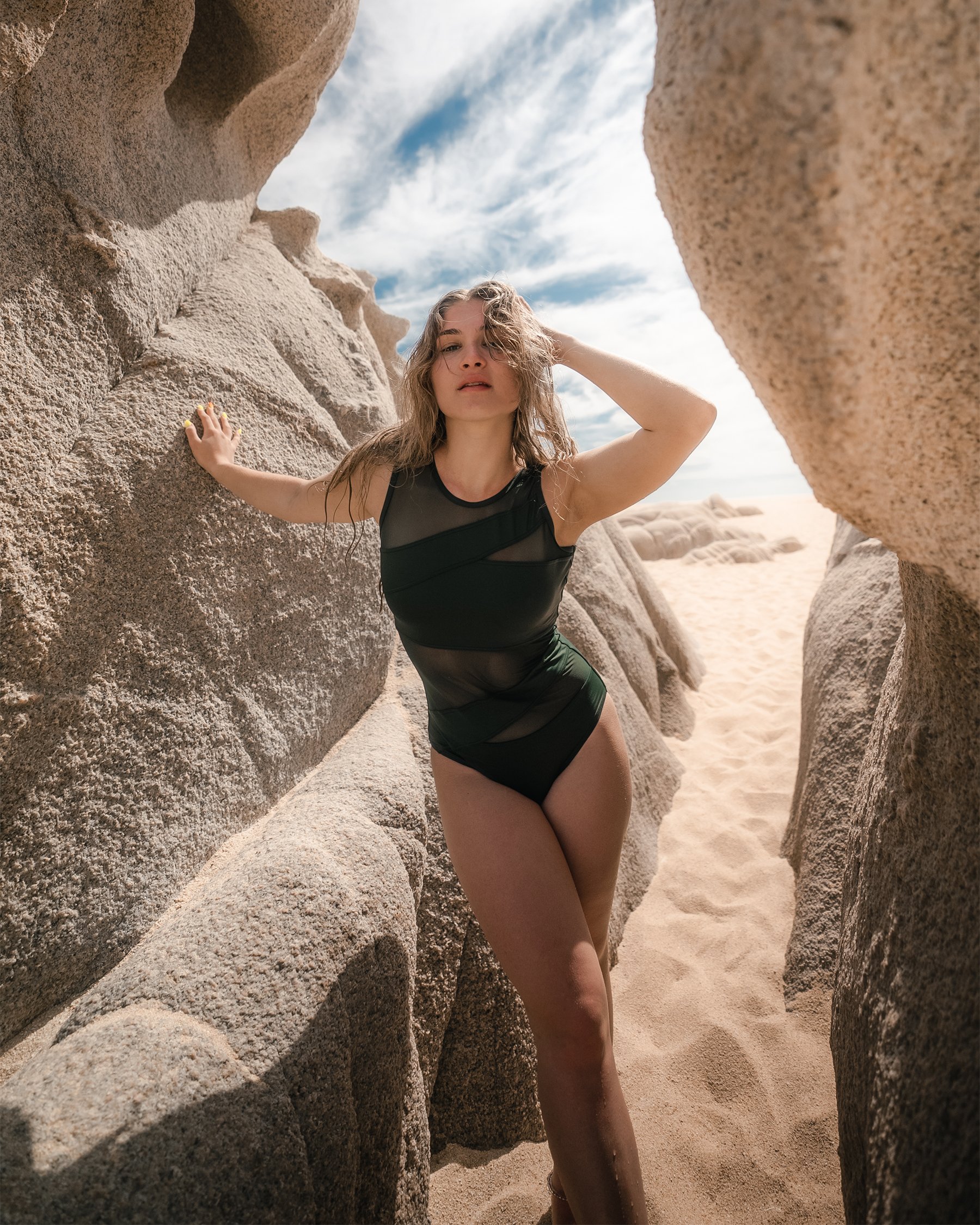 AZURA Maillot une-pièce insertion de résille BASIX Forêt SS50228 - Voir1