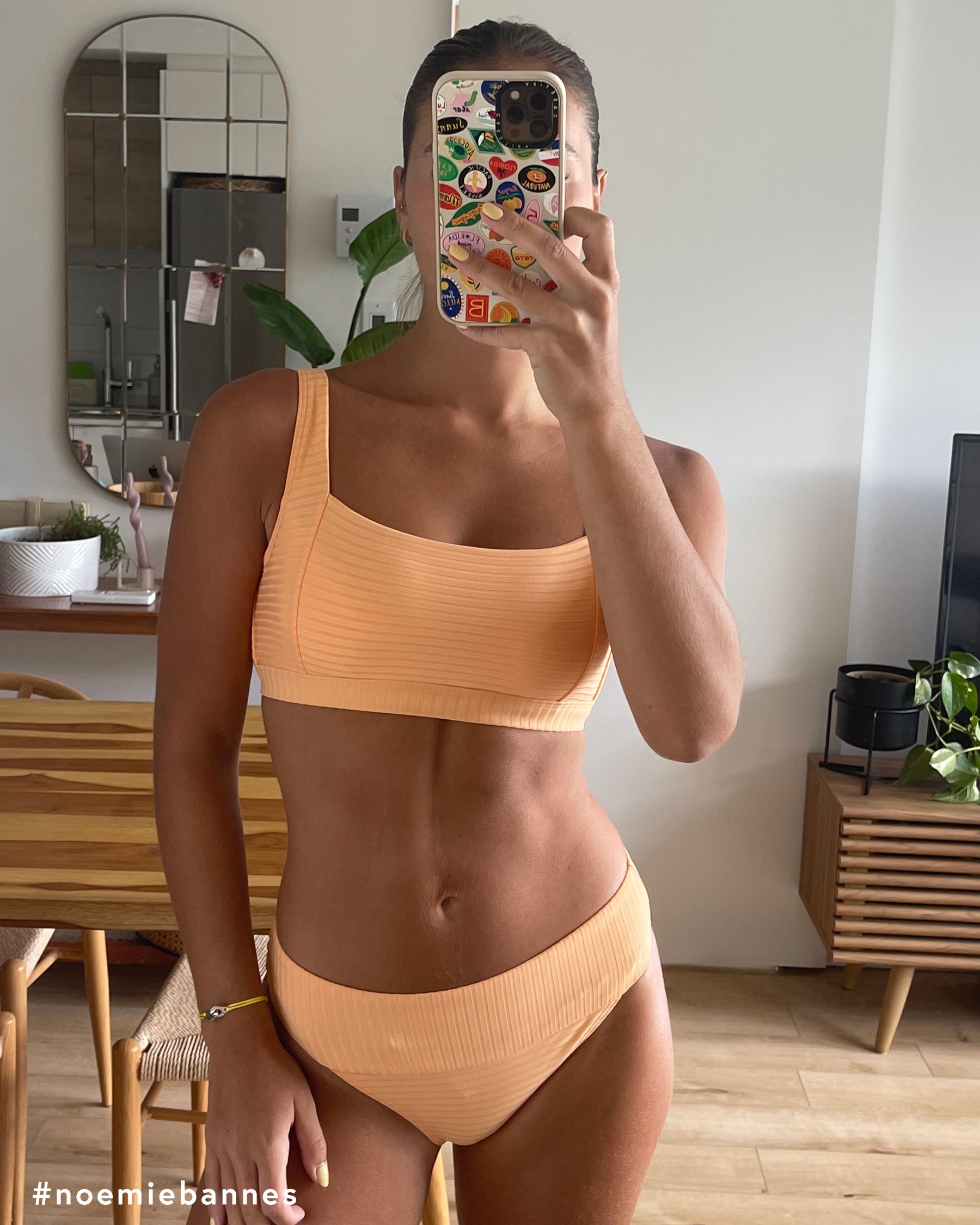 RIP CURL PREMIUM SURF High Waist Cheeky Bikini Bottom Orange GSIRX9 - View2