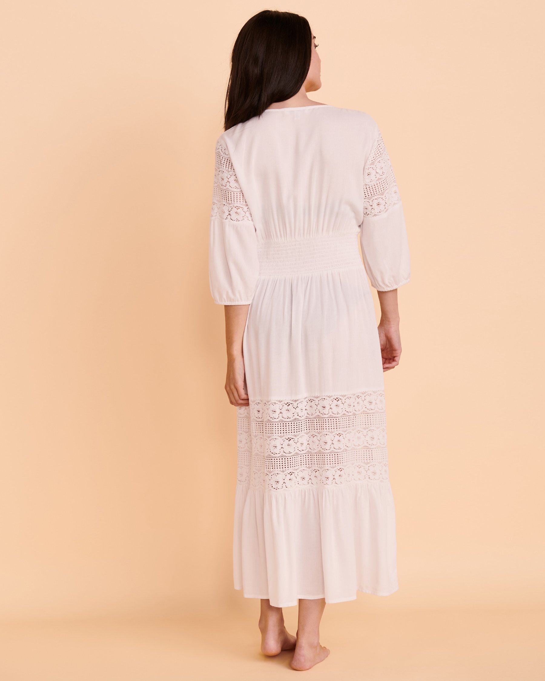 URBAN LUX Maxi Length Cover-up White 2074 - View2