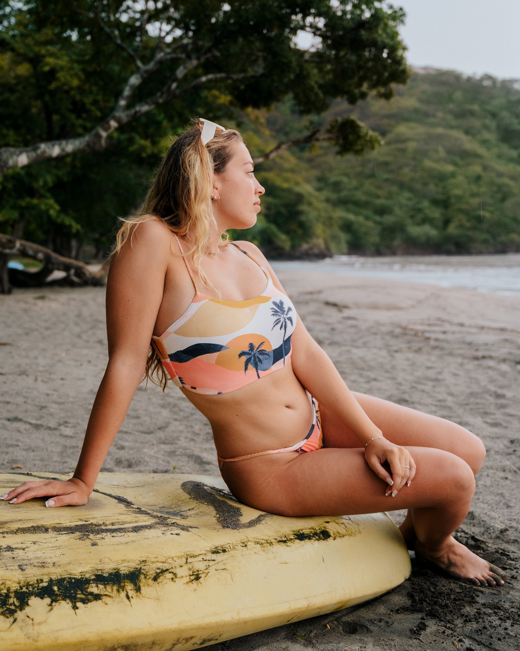 RIP CURL MELTING WAVES Crop Cami Bikini Top Sunrise 001WSW - View1