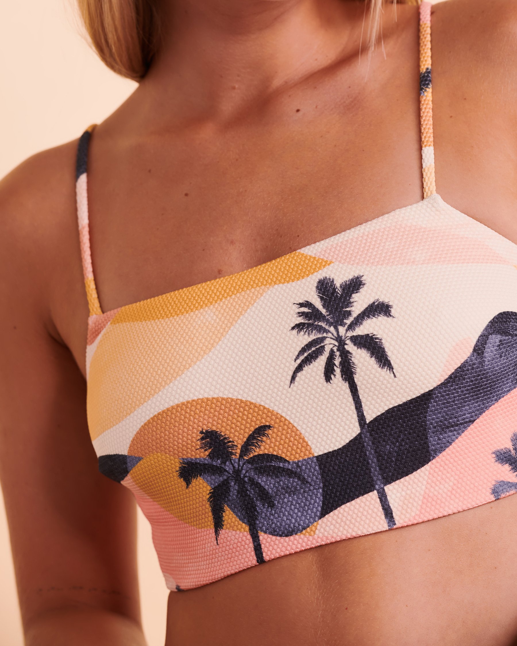 RIP CURL MELTING WAVES Crop Cami Bikini Top Sunrise 001WSW - View4