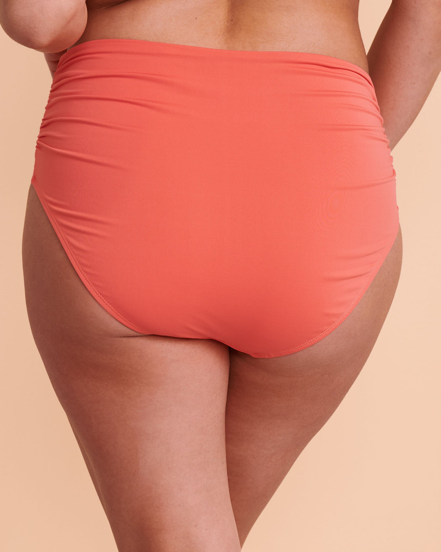ANNE COLE COASTAL PALM Convertible Bikini Bottom Coral MYMB36001 - View2