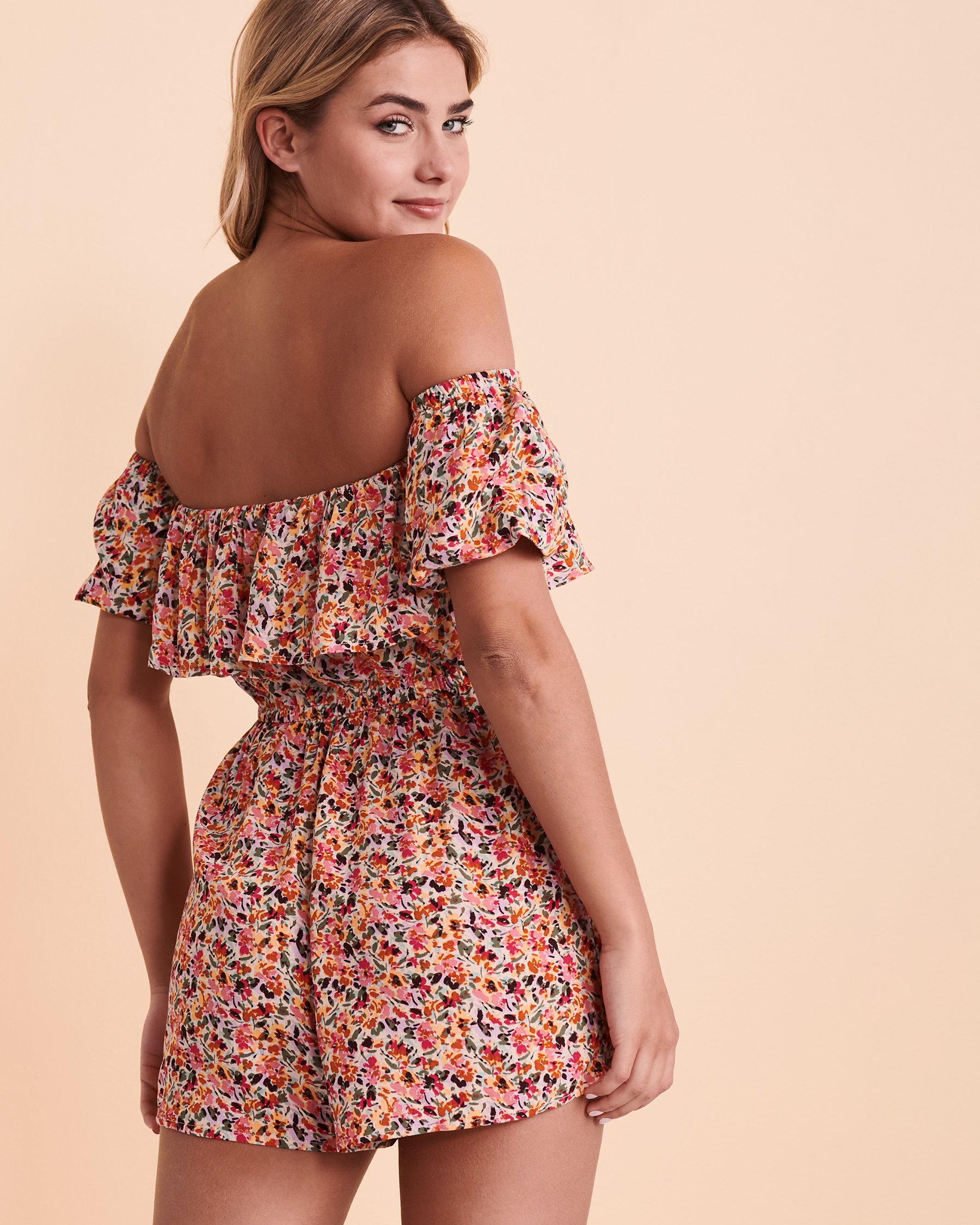 ROXY Combi-short épaules dénudées ANOTHER DAY Floral ARJWD03455 - Voir2