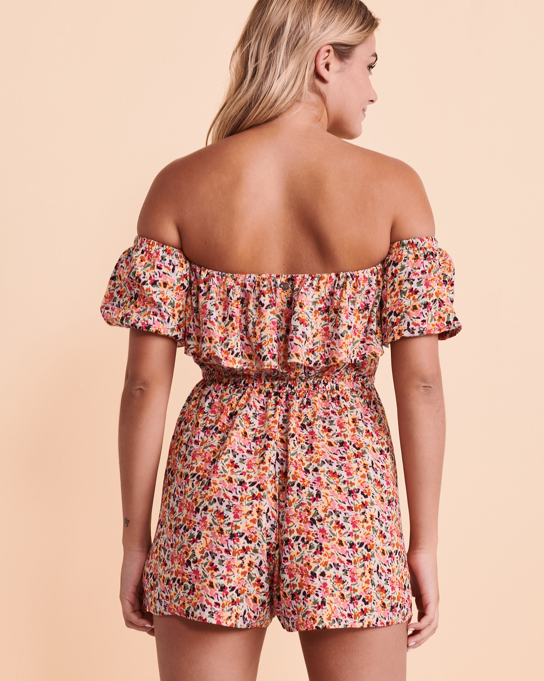 ROXY Combi-short épaules dénudées ANOTHER DAY Floral ARJWD03455 - Voir3