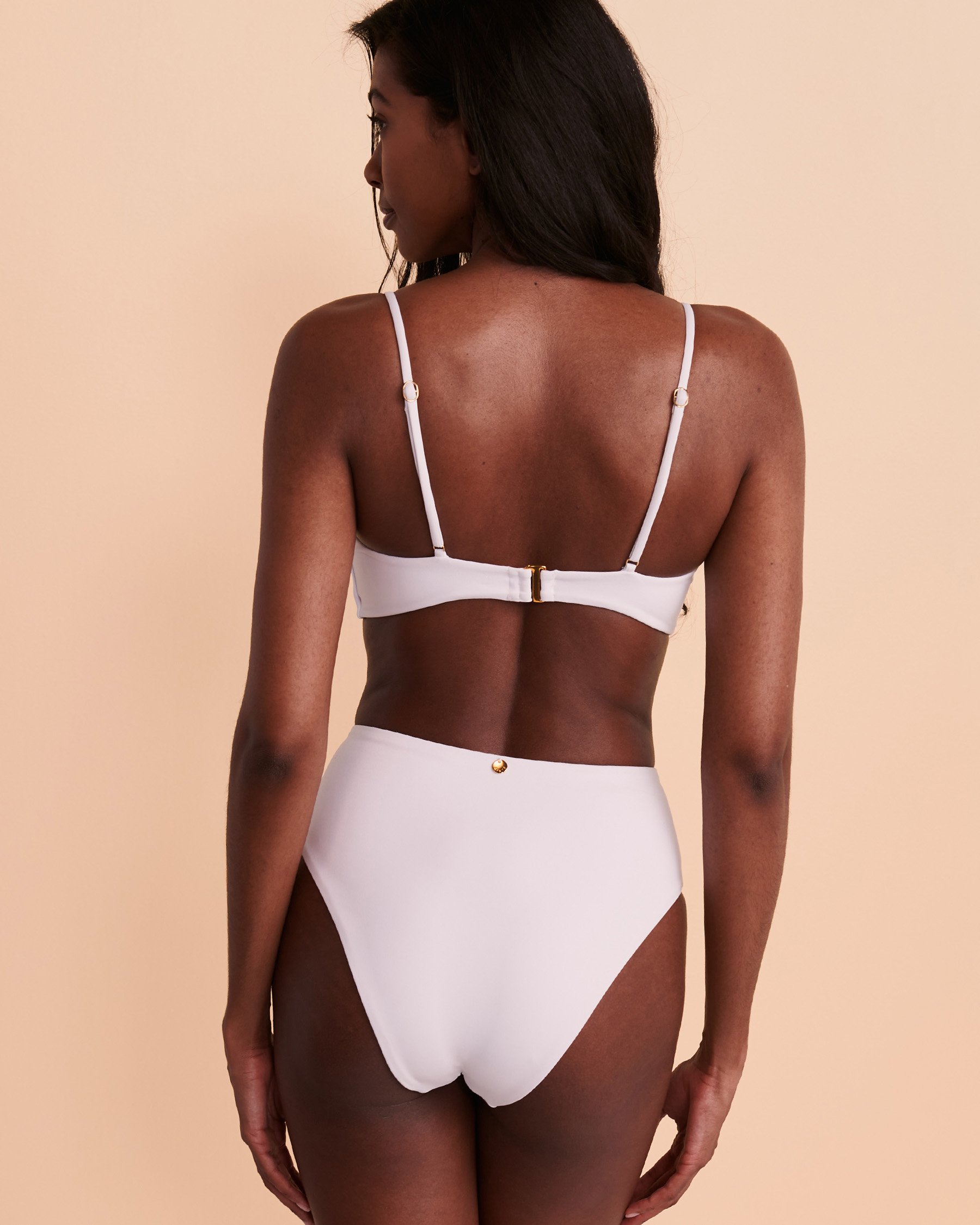 KIBYS ROCKY Cut-out One-piece Swimsuit White 85993 - View2