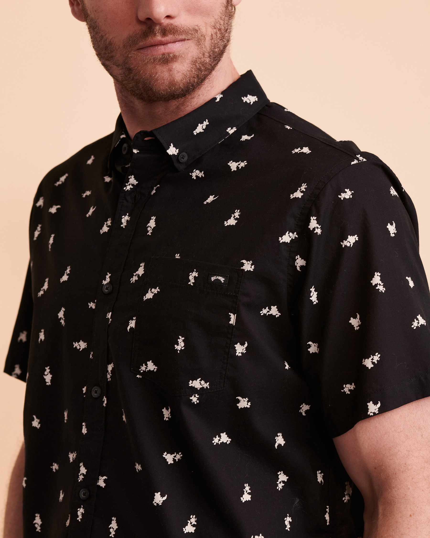 BILLABONG Chemisier manches courtes SUNDAYS MINI Imprimé noir ABYWT00203 - Voir2