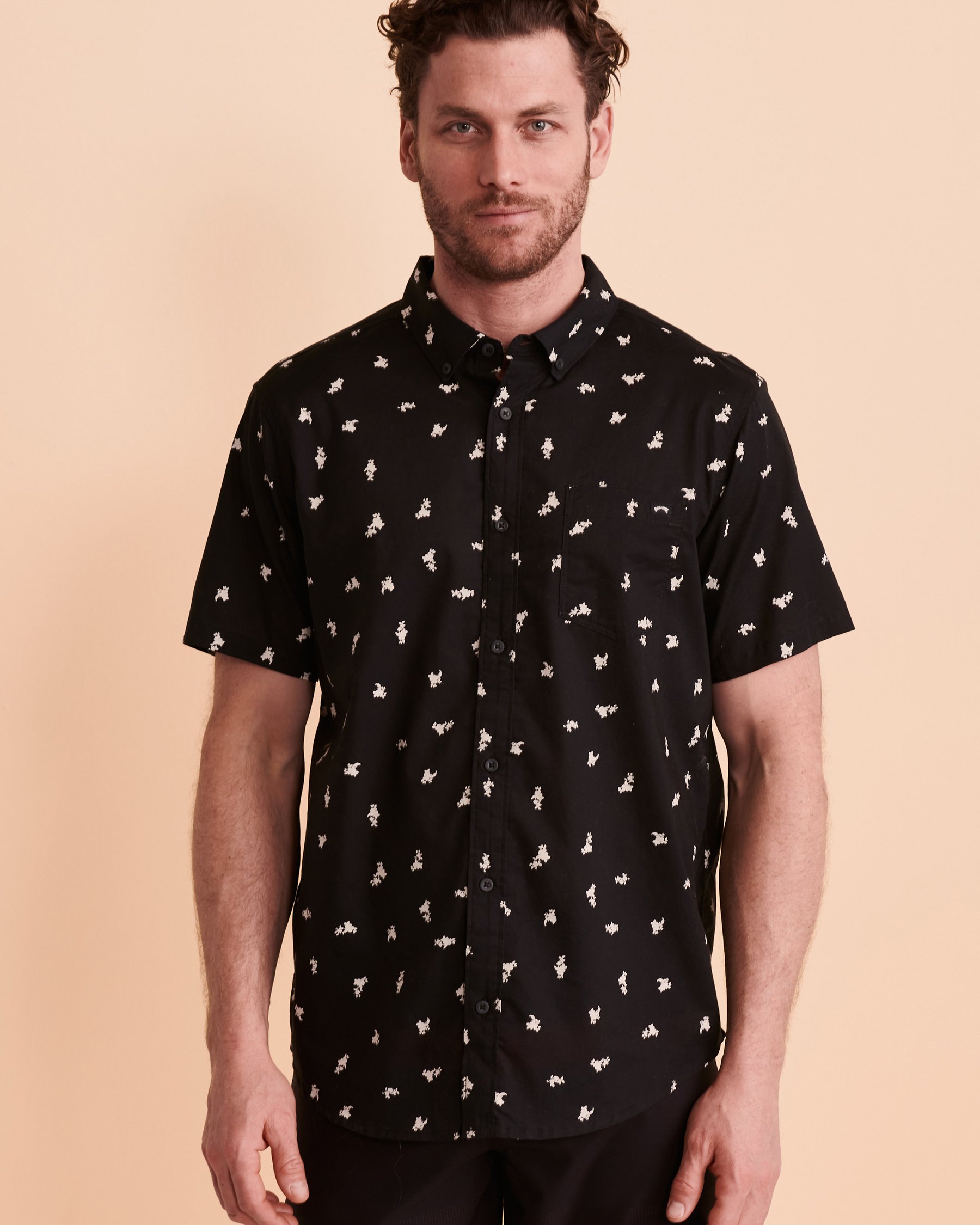 BILLABONG Chemisier manches courtes SUNDAYS MINI Imprimé noir ABYWT00203 - Voir4