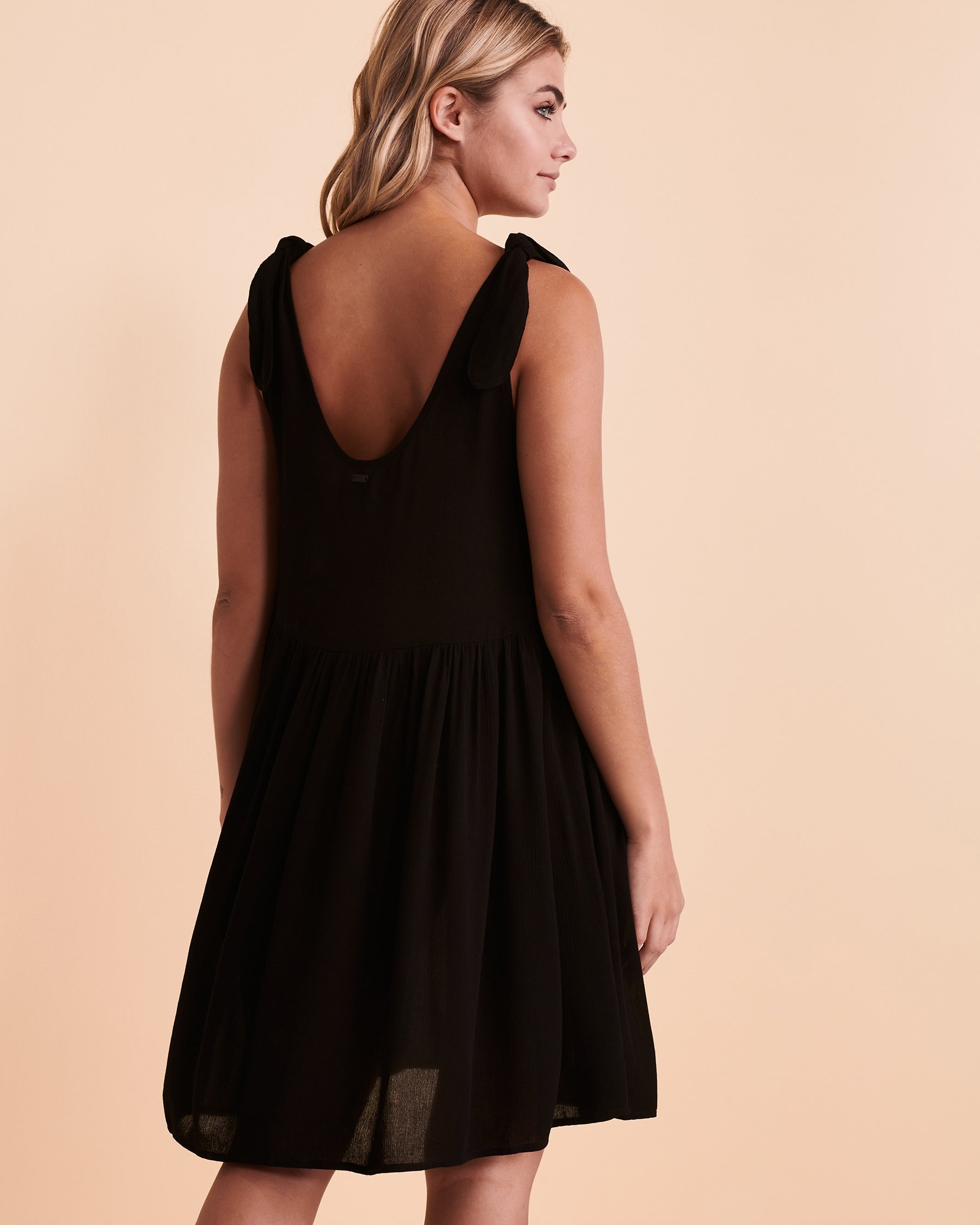 TROPIK Robe nouée aux épaules Noir 02300047 - View2