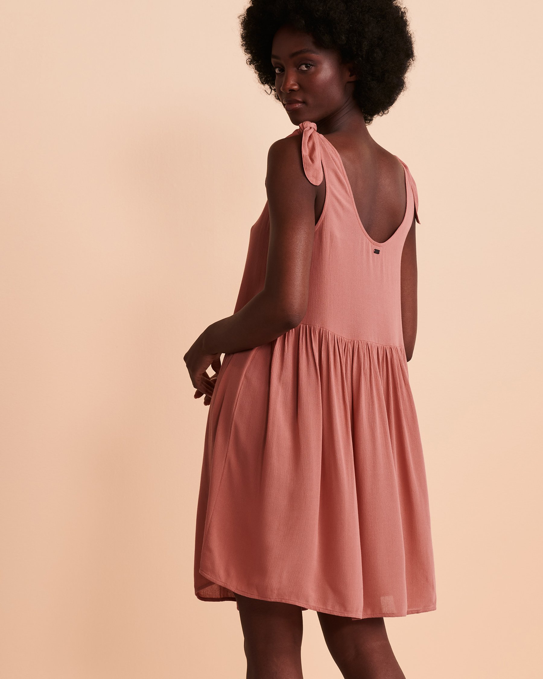 TROPIK Shoulder Tie Dress Brick 02300047 - View2