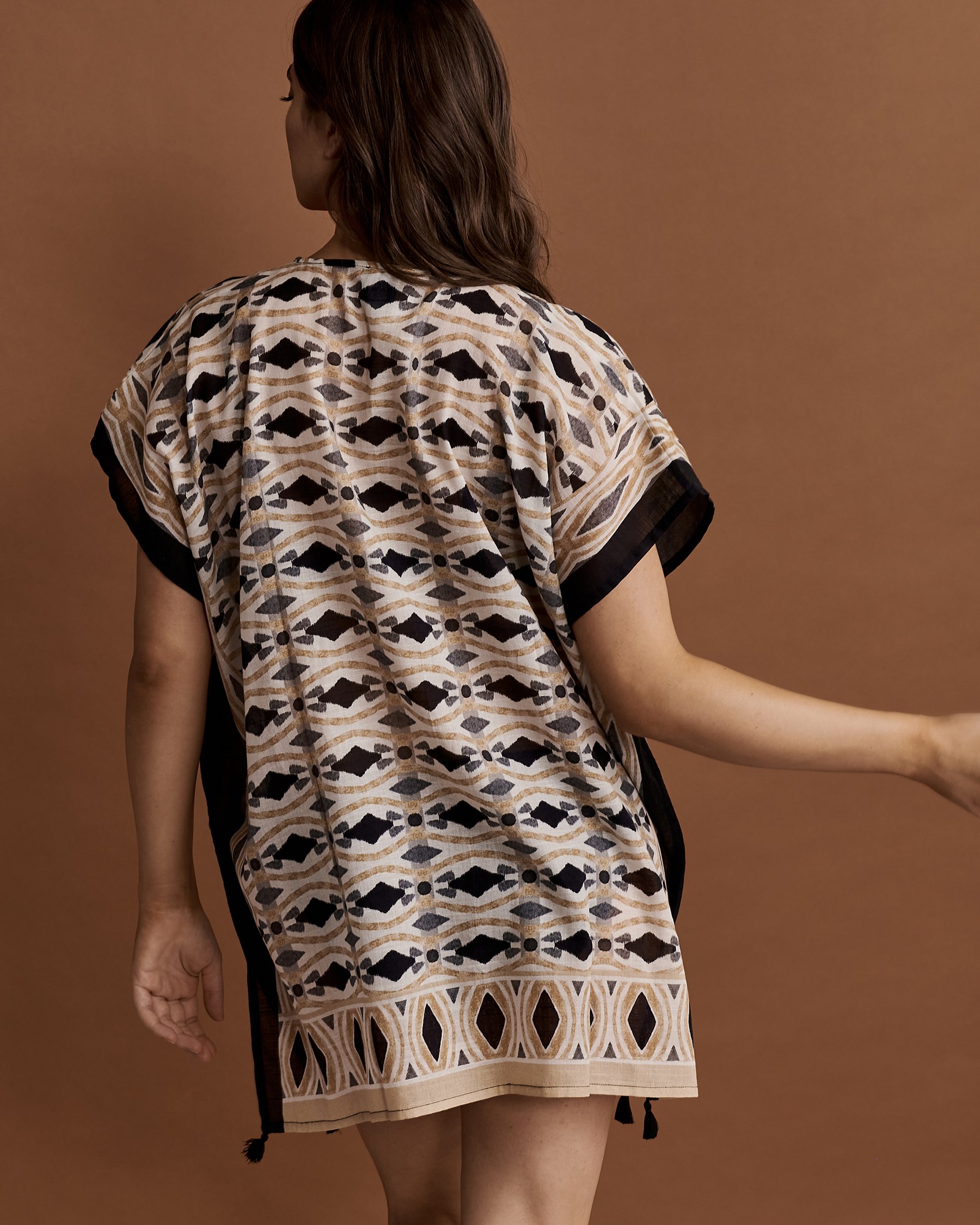 ECHO DESIGN Caftan à pampilles Diamand EB0295 - Voir2