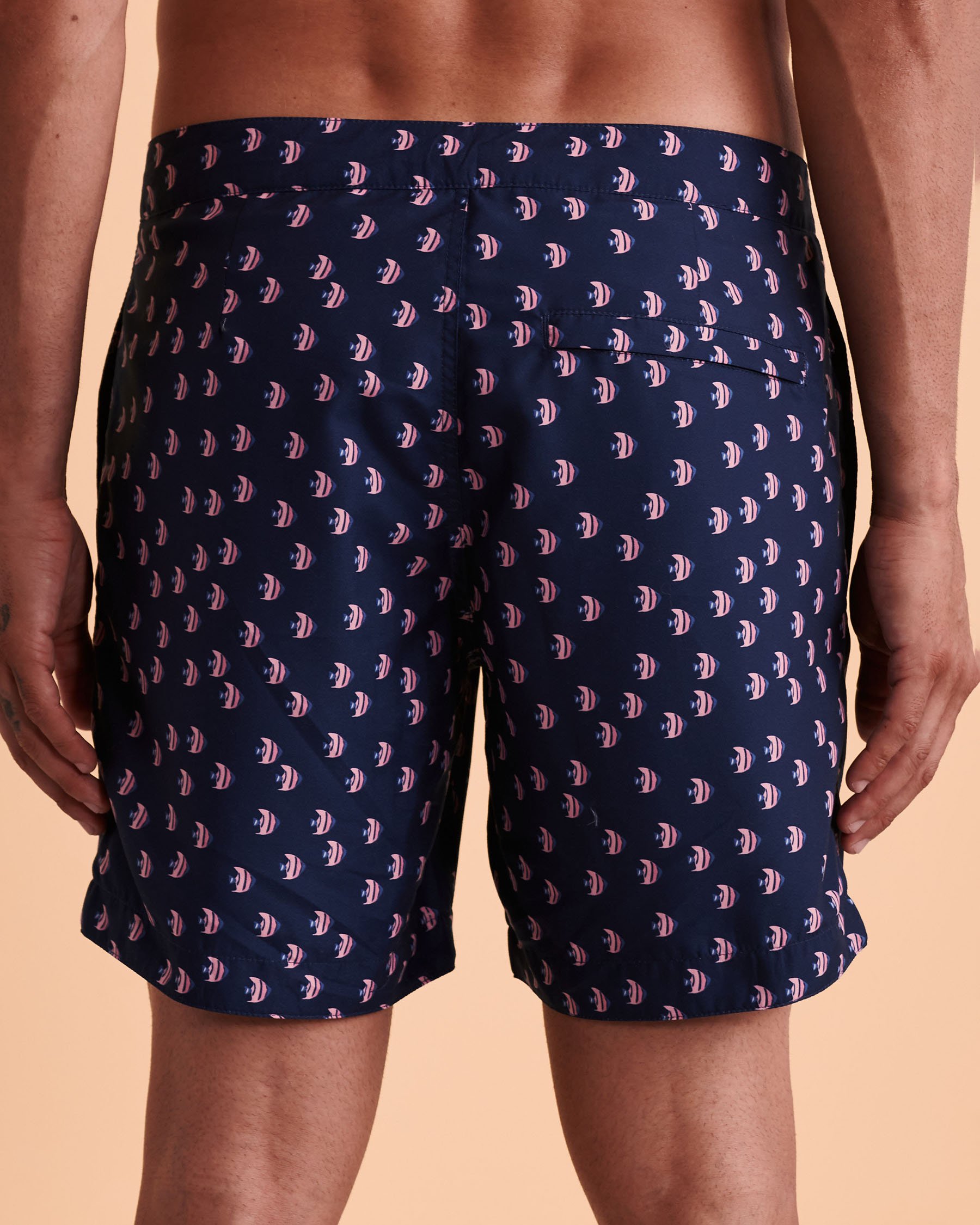 BOTO ARUBA Swim Trunks Navy print 314105 - View3