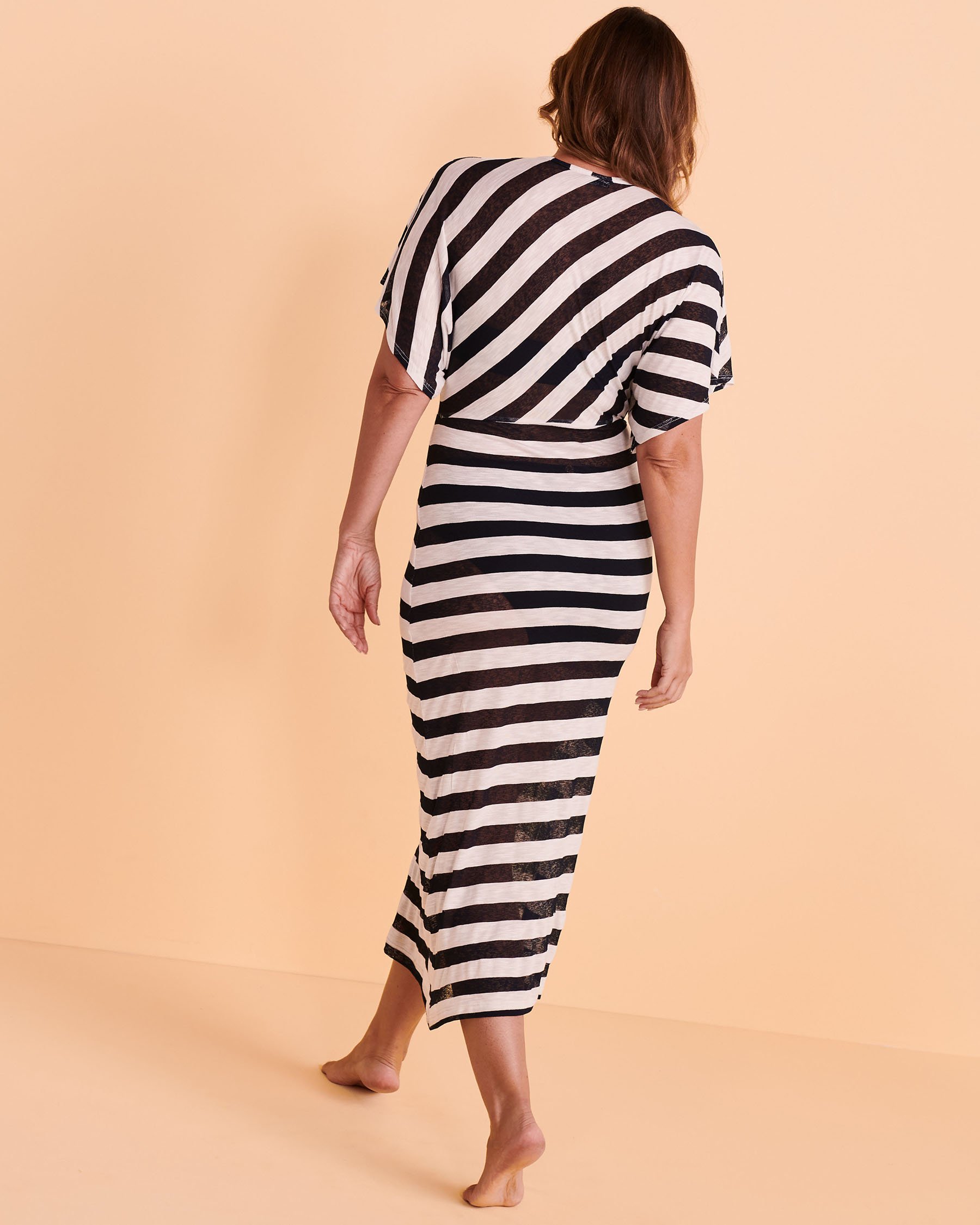 COVER ME Robe maxi en jersey doux Rayures 23028765 - View2