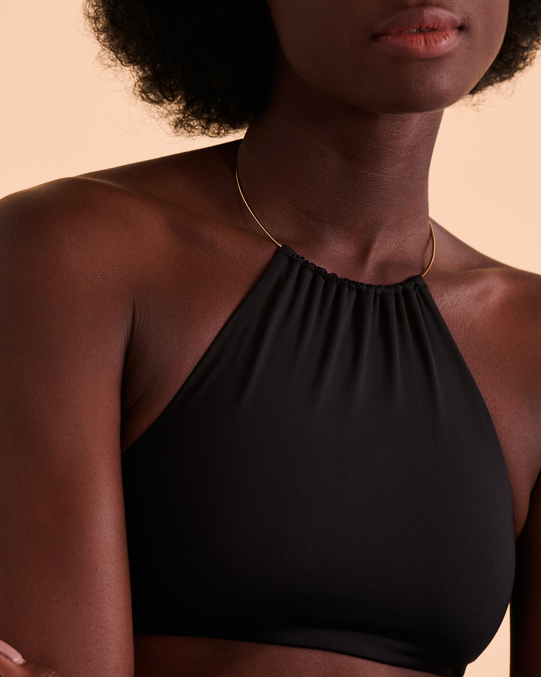 L*SPACE BRIDGETTE High Neck Bikini Top Black LSBDT23 - View3