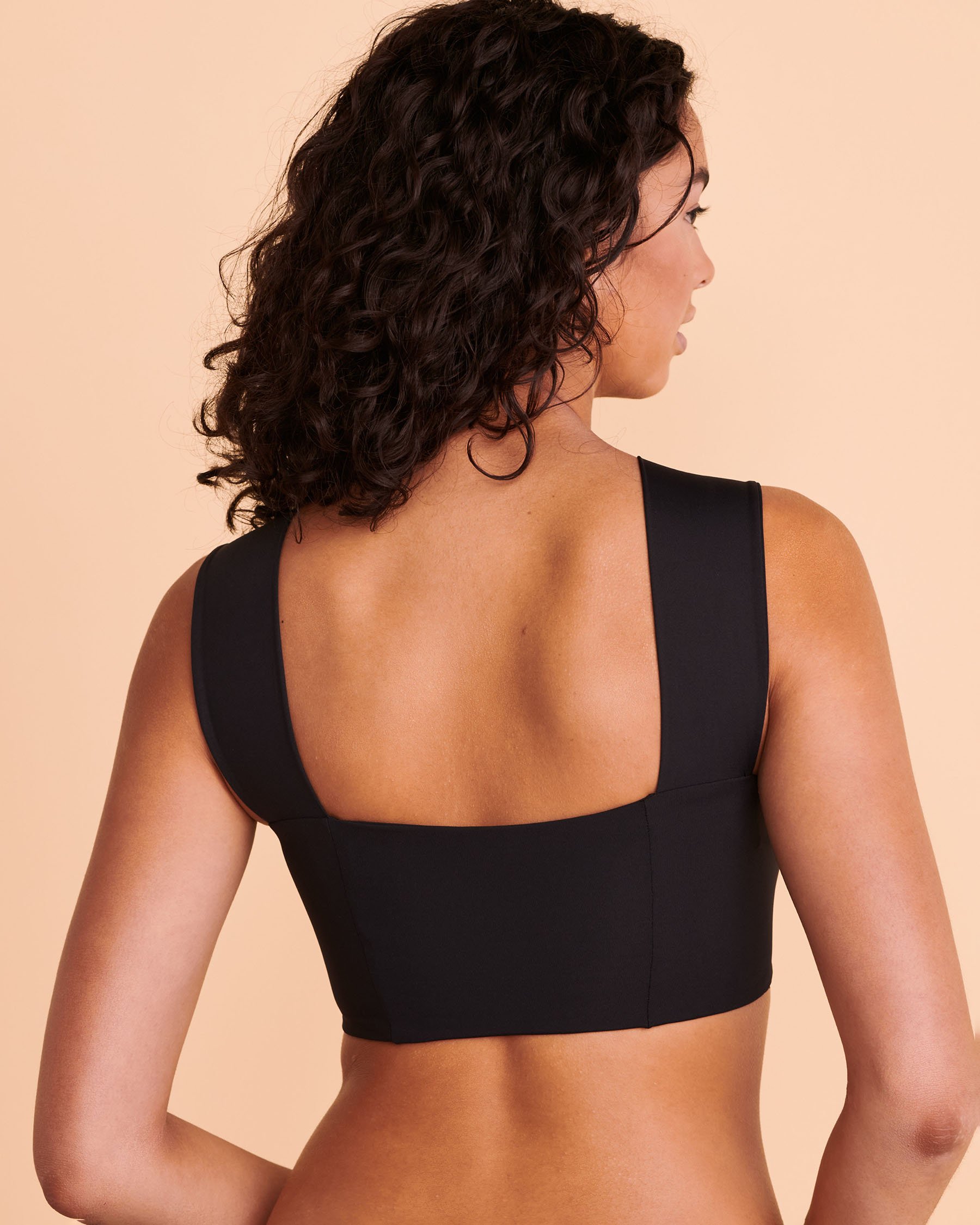 L*SPACE PARKER Convertible Bralette Bikini Top Black LSPAT17 - View2