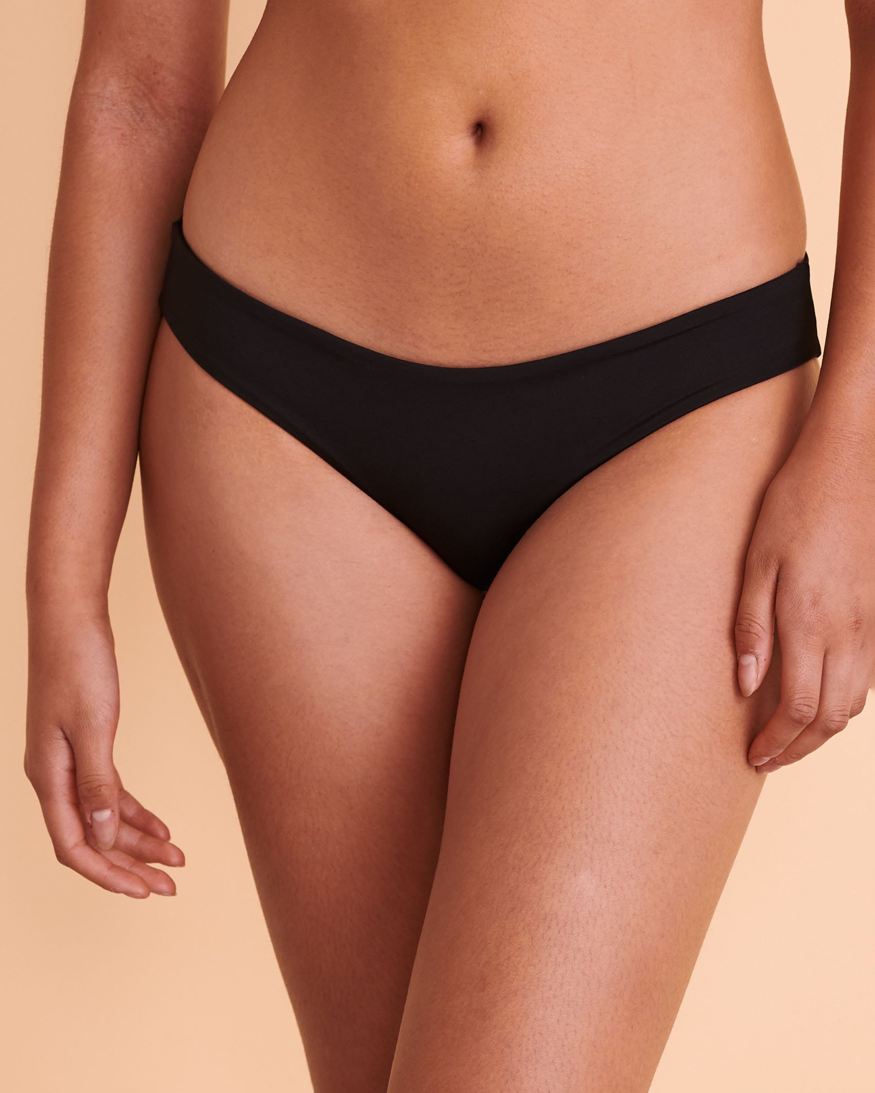 L*SPACE SANDY Low Rise Bikini Bottom Black LSSNF20 - View1