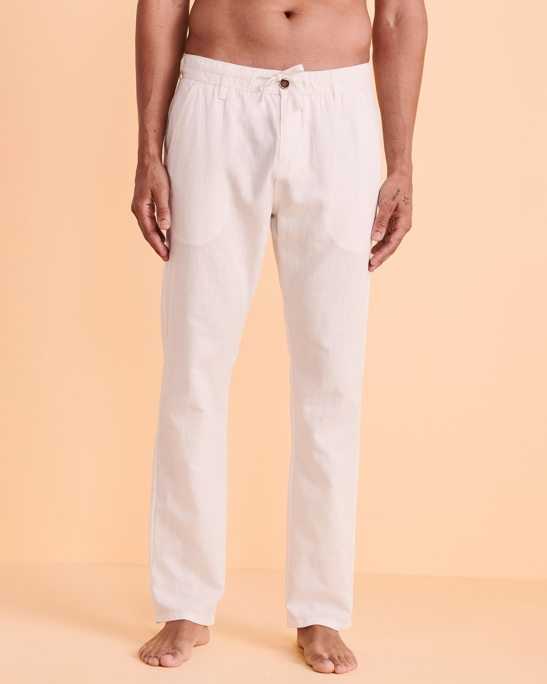 PUBLIC BEACH LINEN Pants White PB4108BIK - View1
