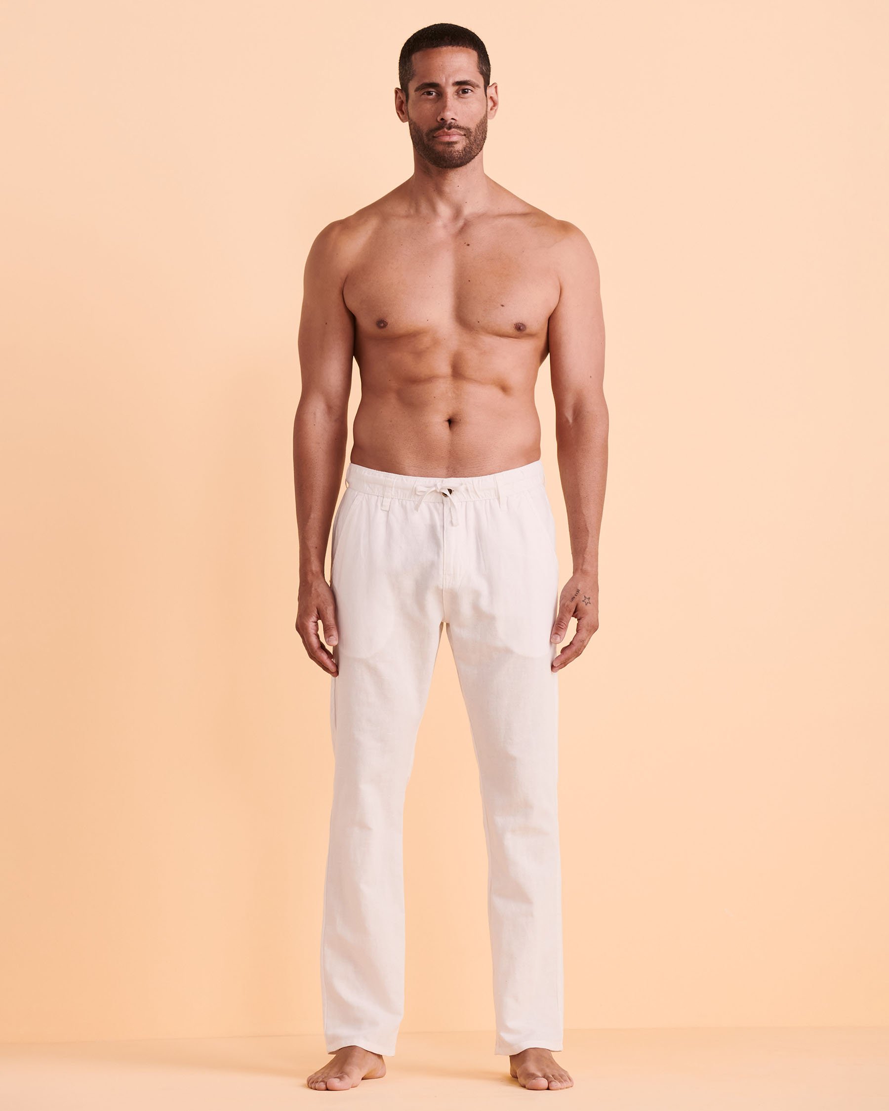 PUBLIC BEACH LINEN Pants White PB4108BIK - View5