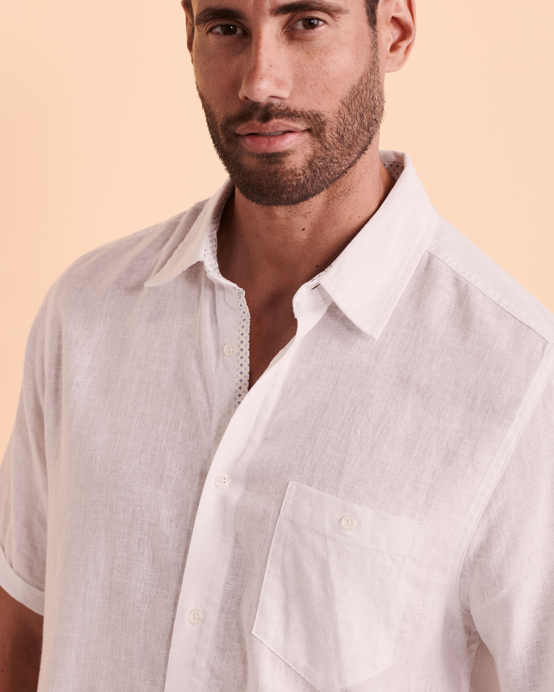 PUBLIC BEACH LINEN Shirt White PB5226BIK - View3