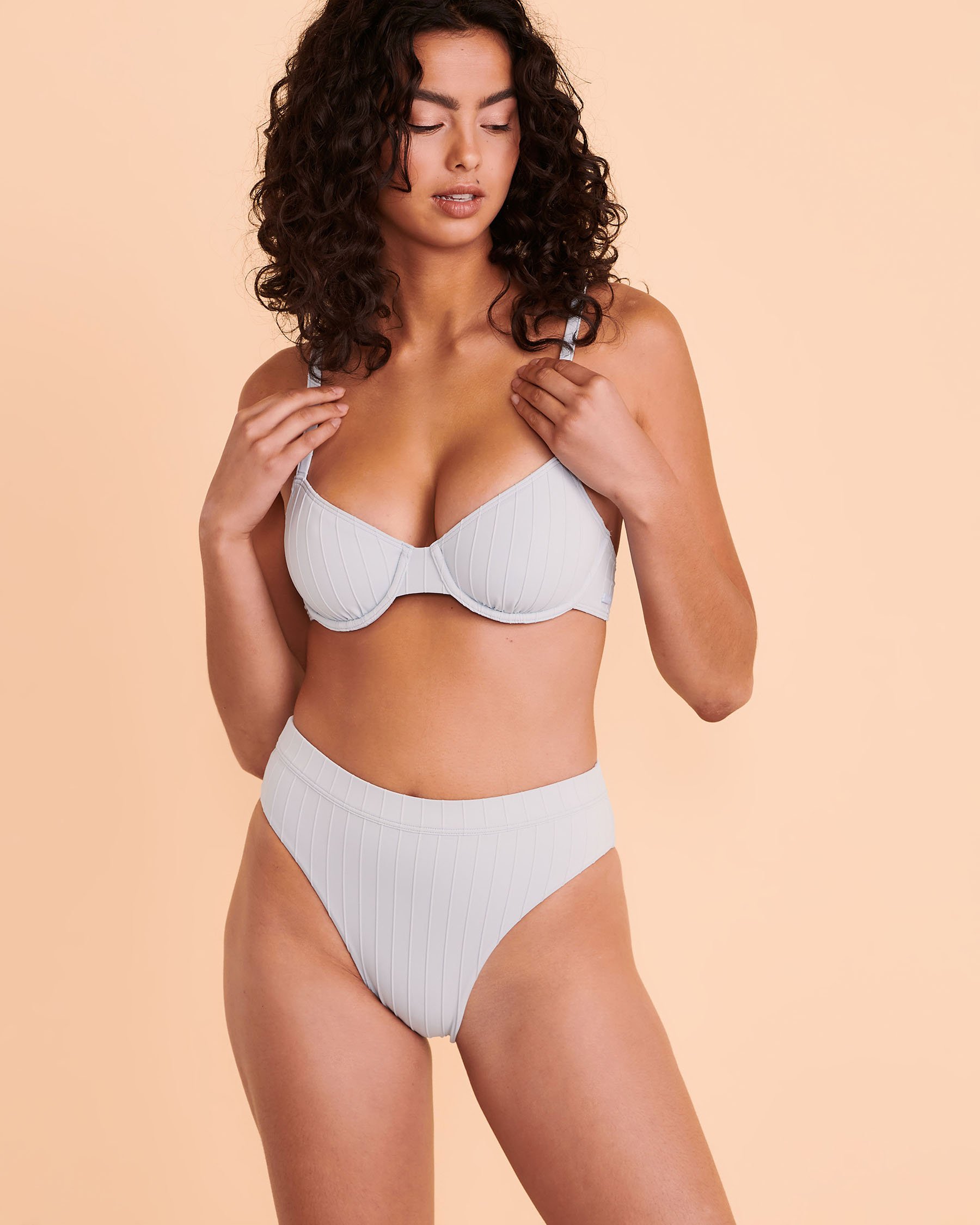 ROXY THE SHOREY High Waist Bikini Bottom Baby blue ERJX404328 - View4