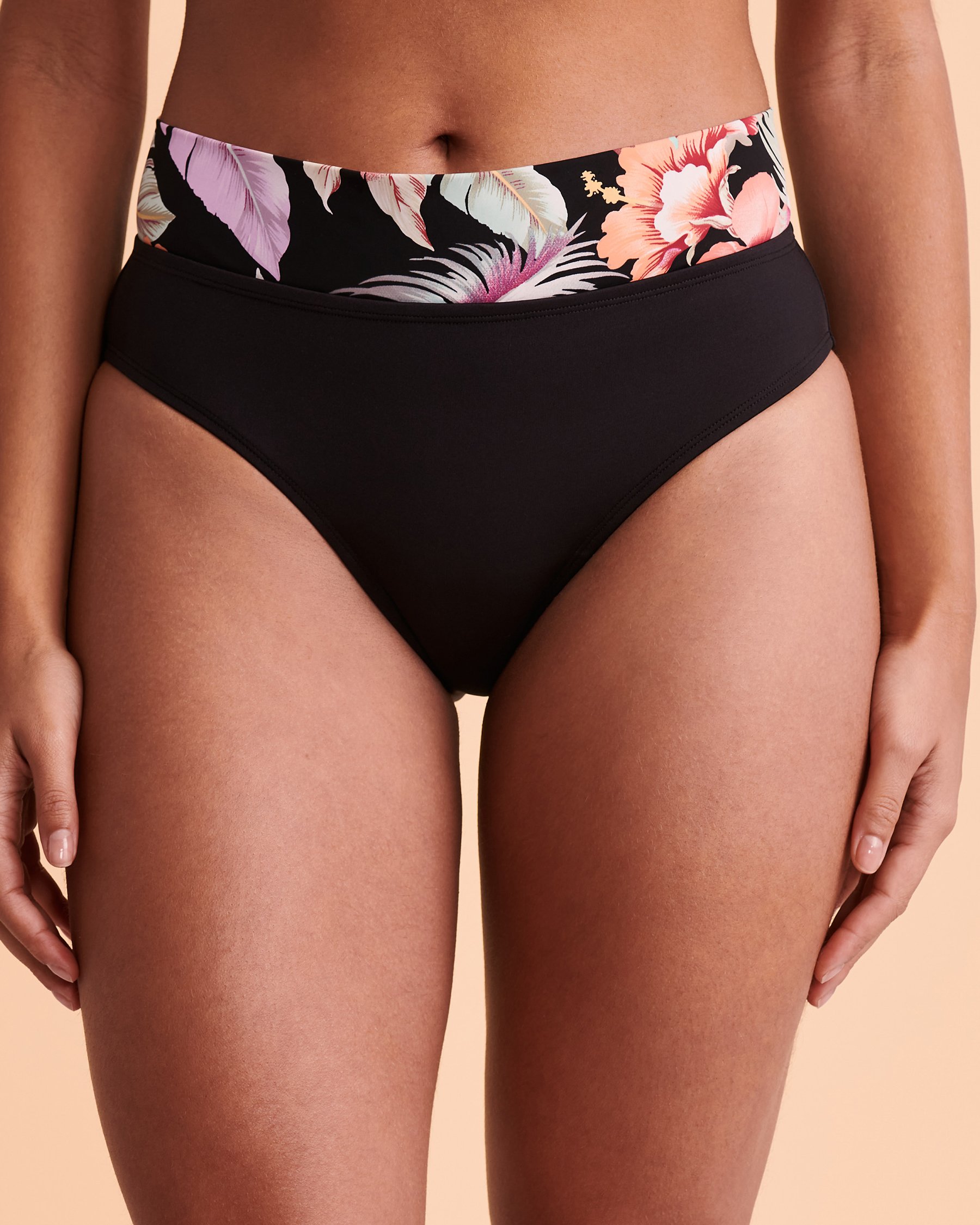 SKYE FLIRTATION Contrasting Waistband Bikini Bottom Floral SK73438 - View4