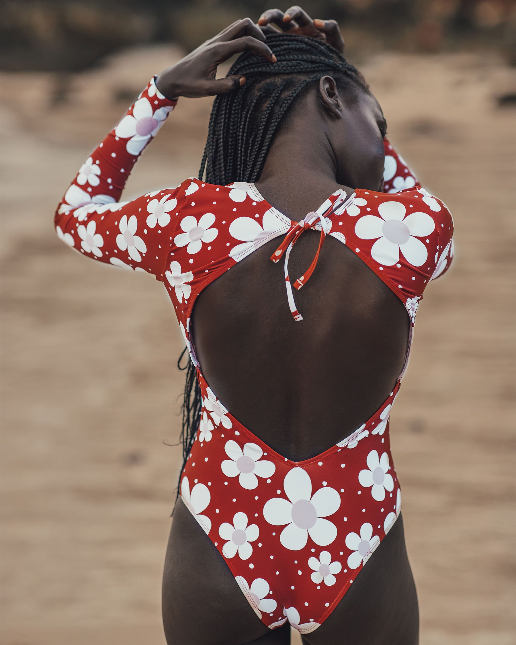 NANA PALM SPRINGS Emilie Open Back Surfsuit Flower NA082 - View2